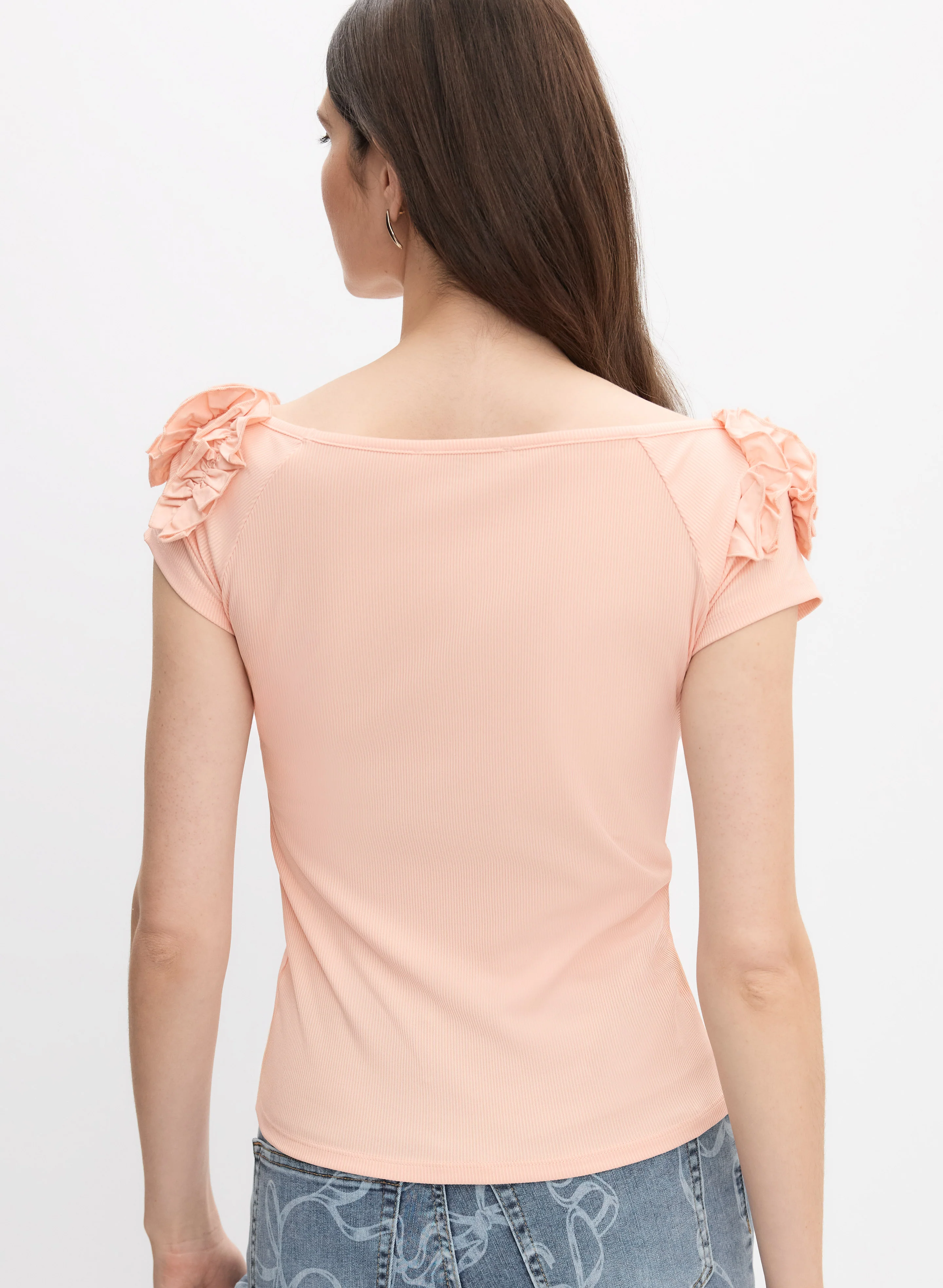 Rosette Off-The-Shoulder Top - Image 2