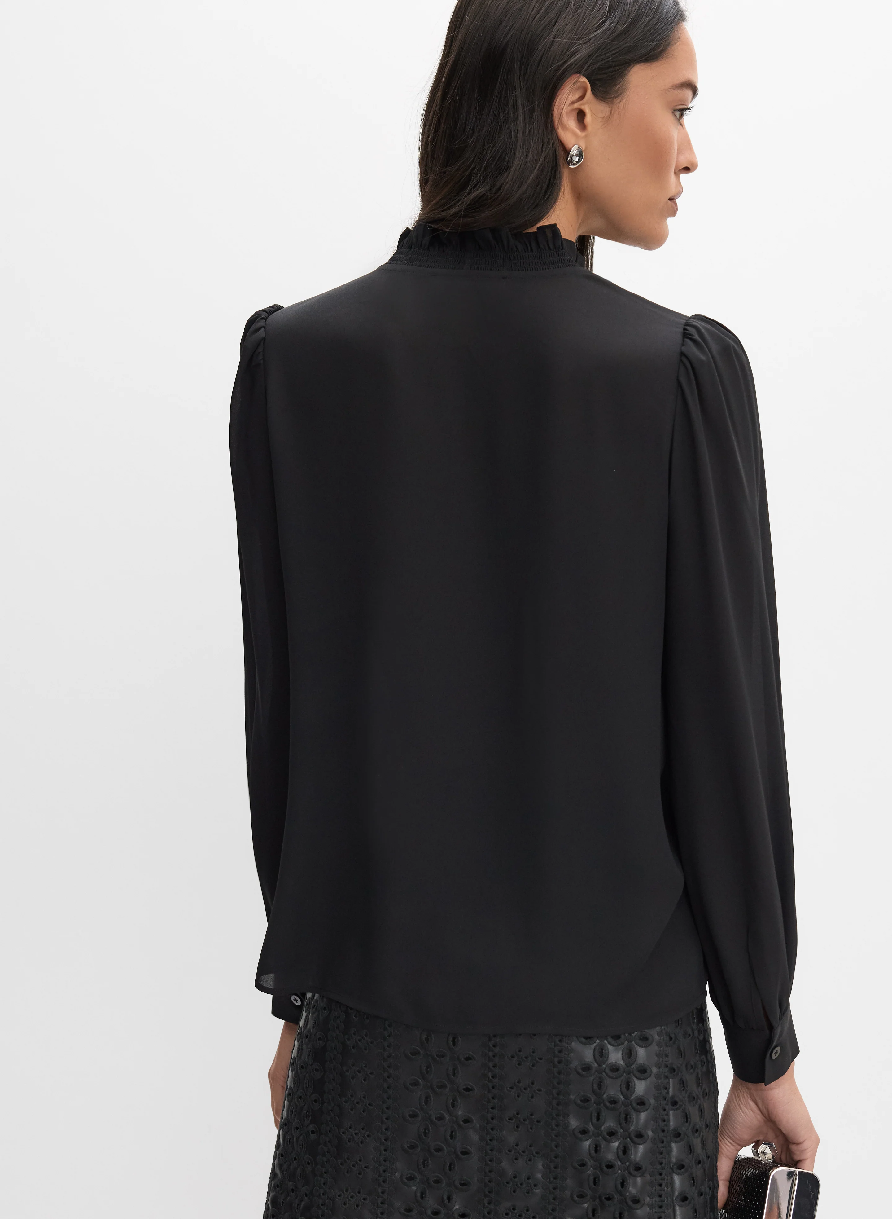 Ruffle V-Neck Blouse - Image 4