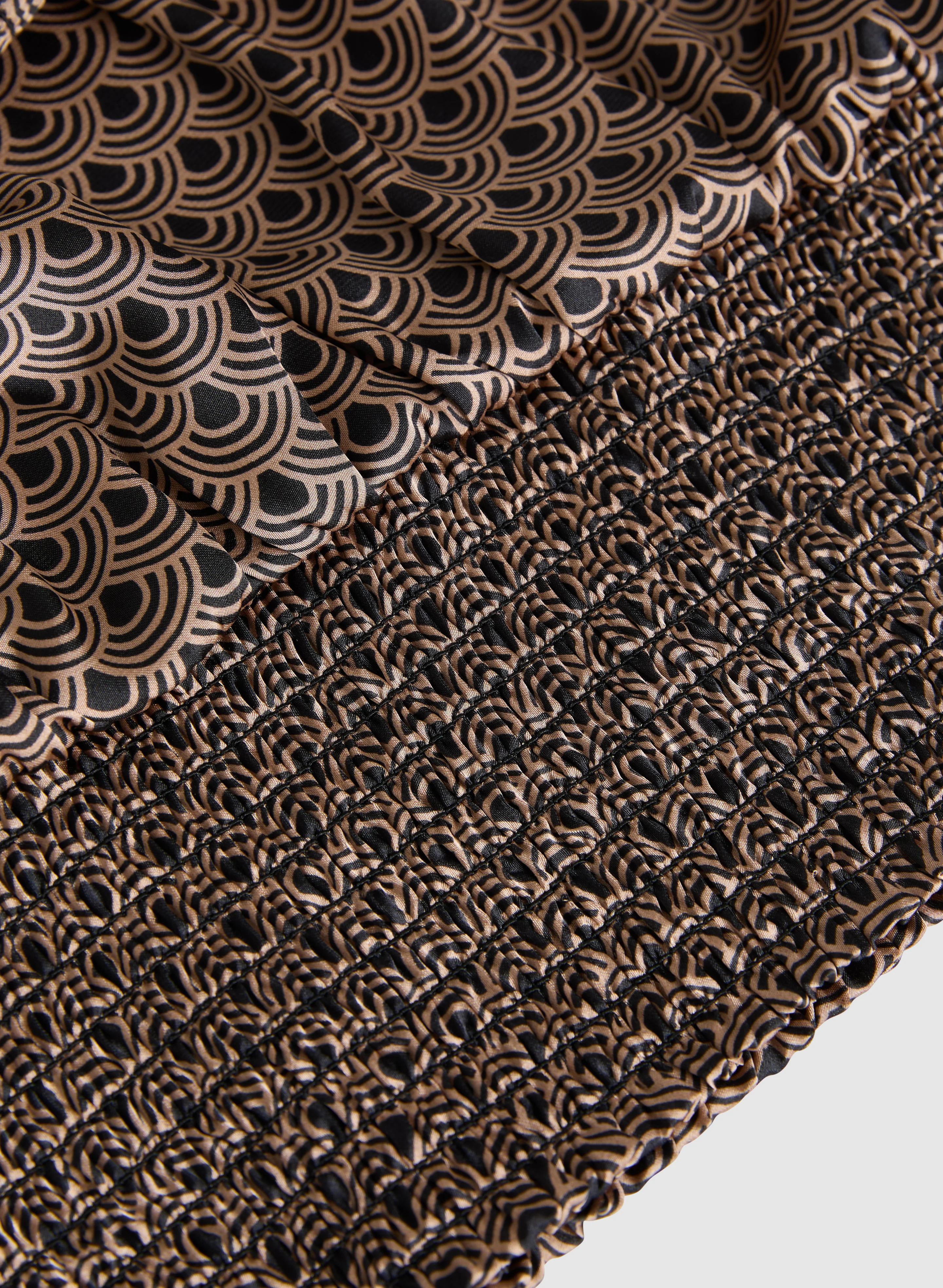 Satin Art Deco Fan Motif Blouse - Image 7
