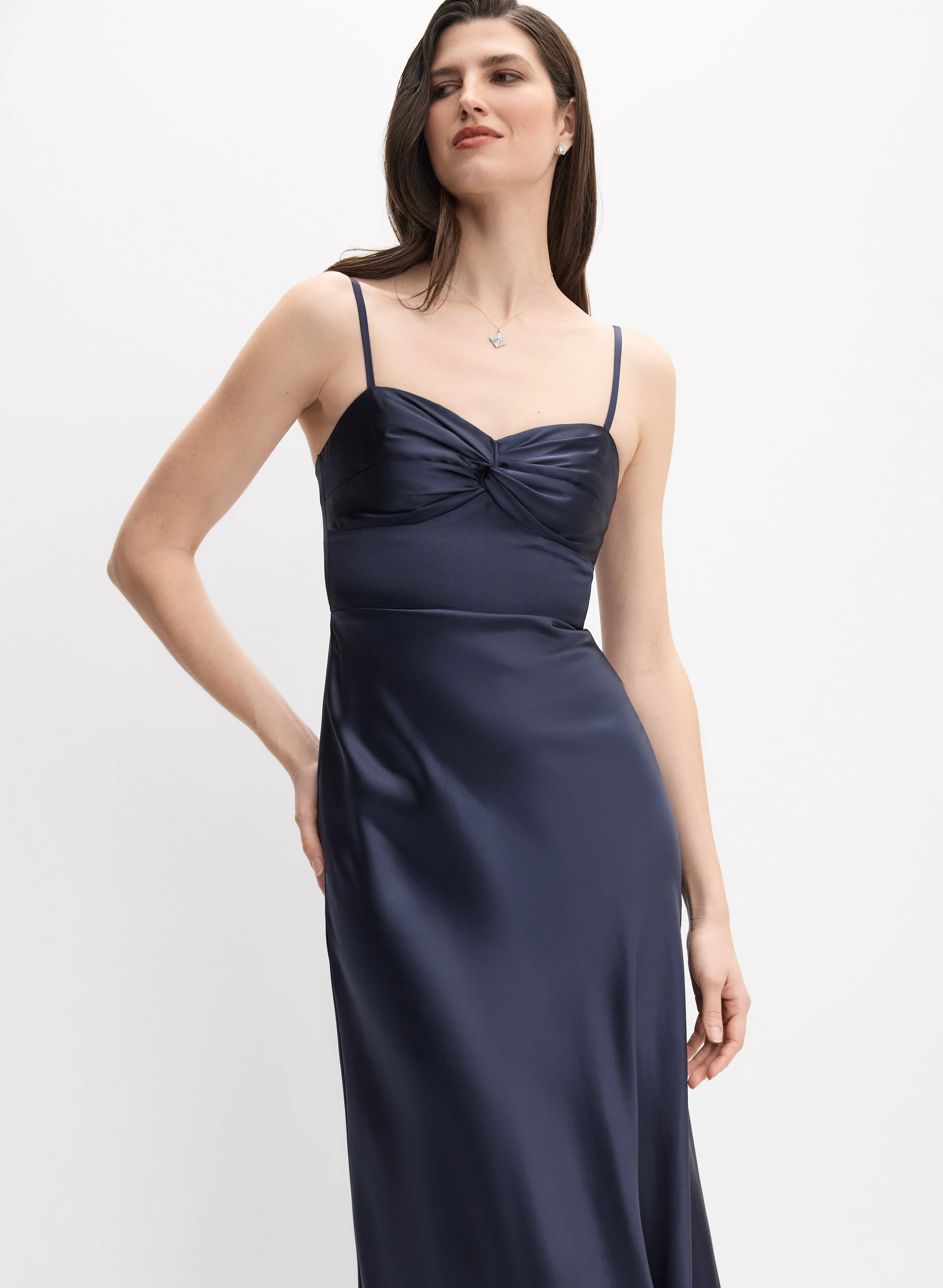 Satin Bow-Back Dress - Image 4