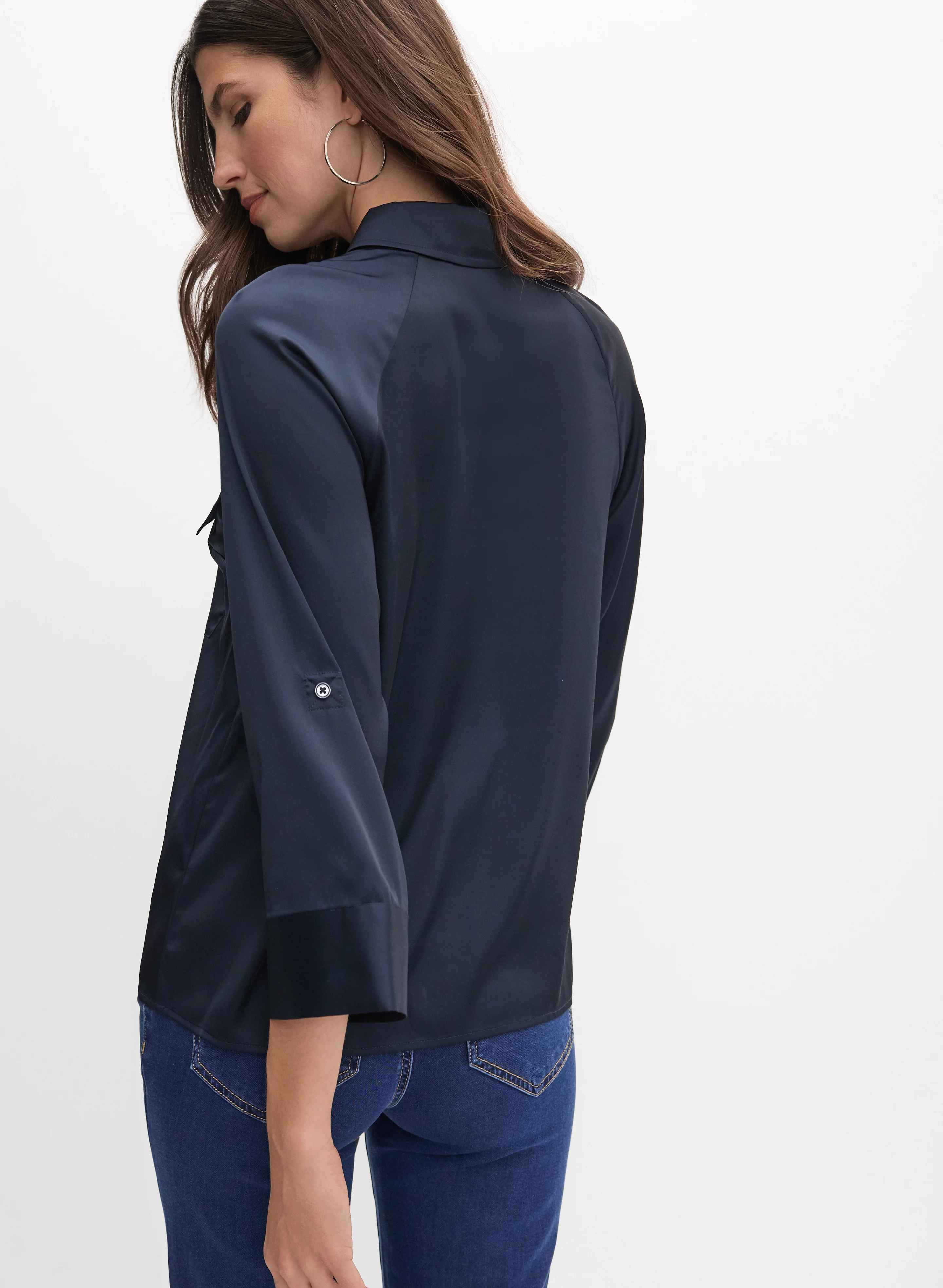 Satin Button-Down Blouse - Image 4
