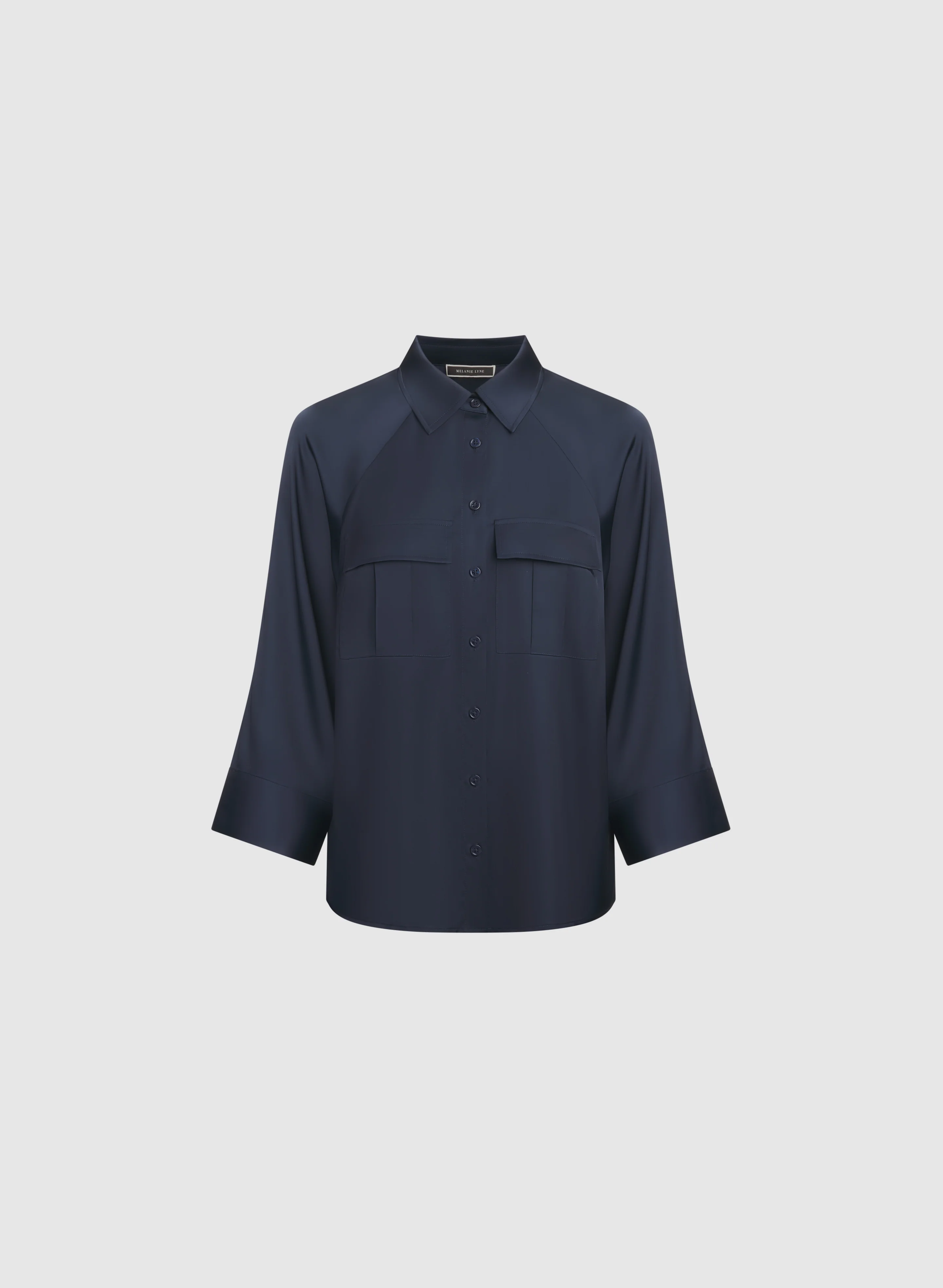 Satin Button-Down Blouse - Image 6
