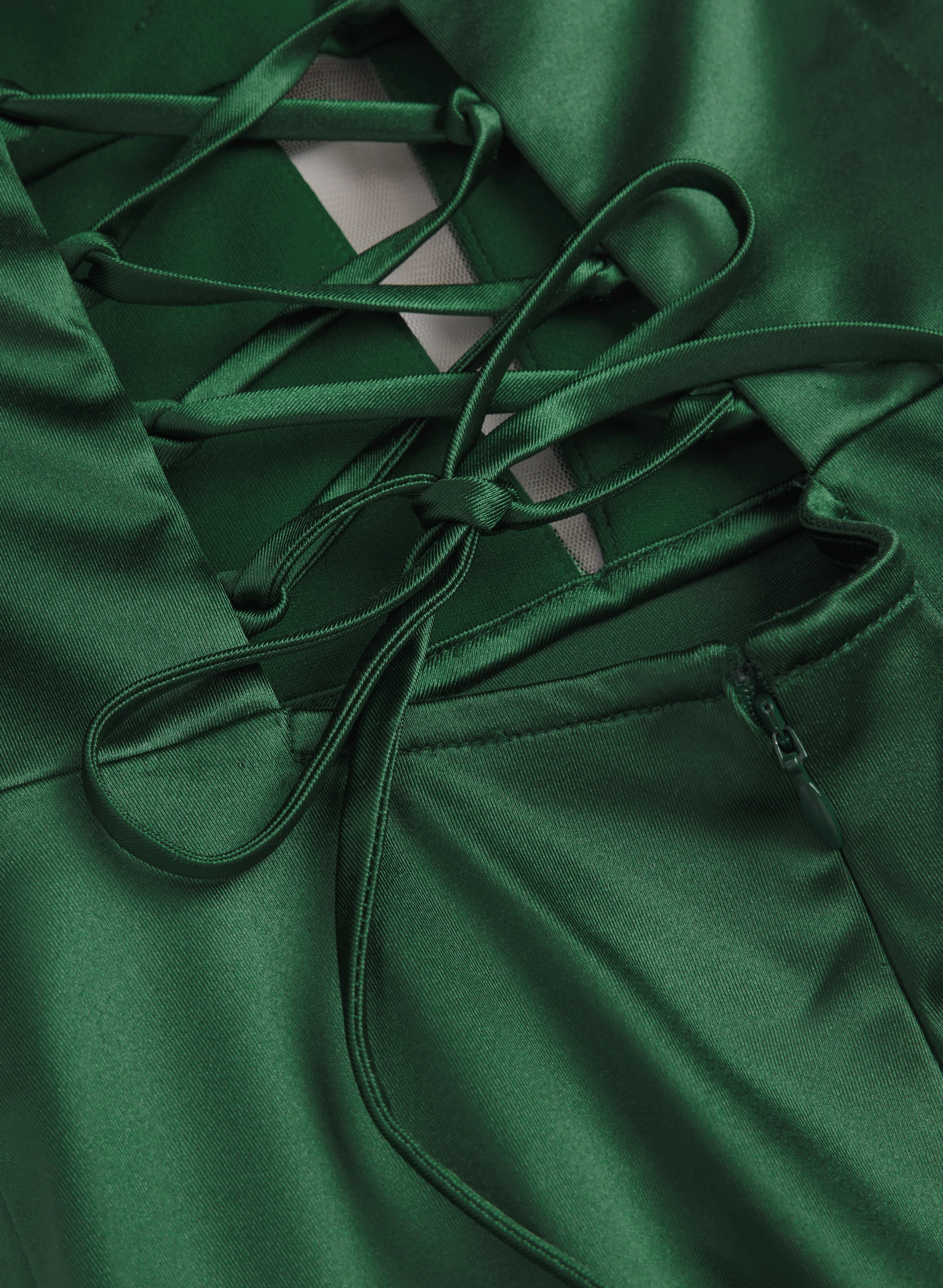Satin Cut-Out Detail Dress - Image 6