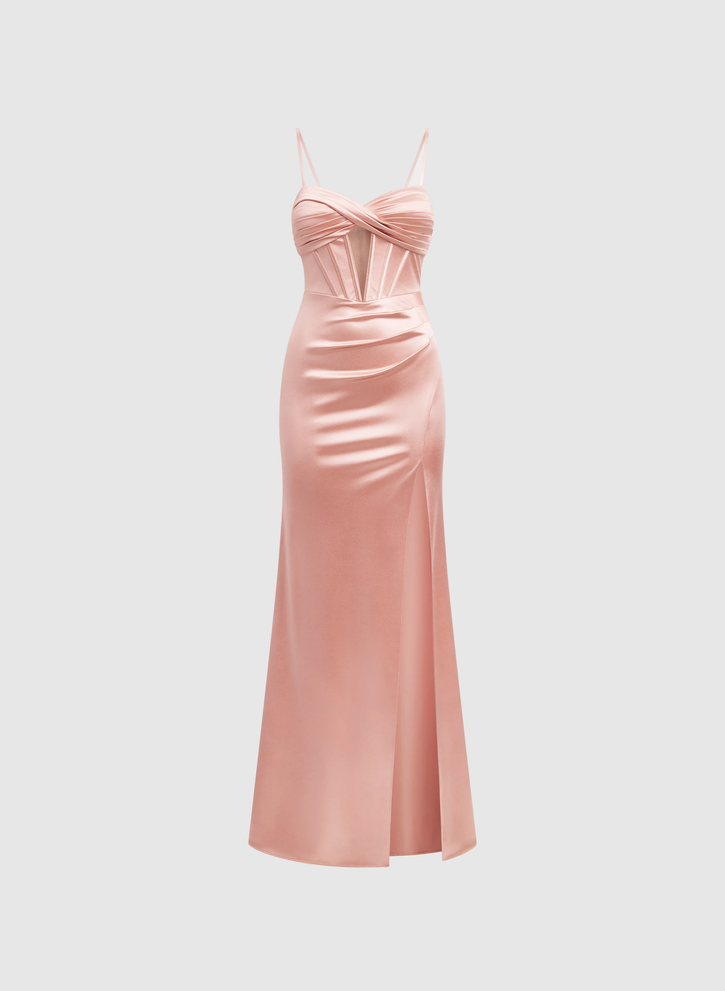 Satin Cut-Out Detail Dress - Image 5
