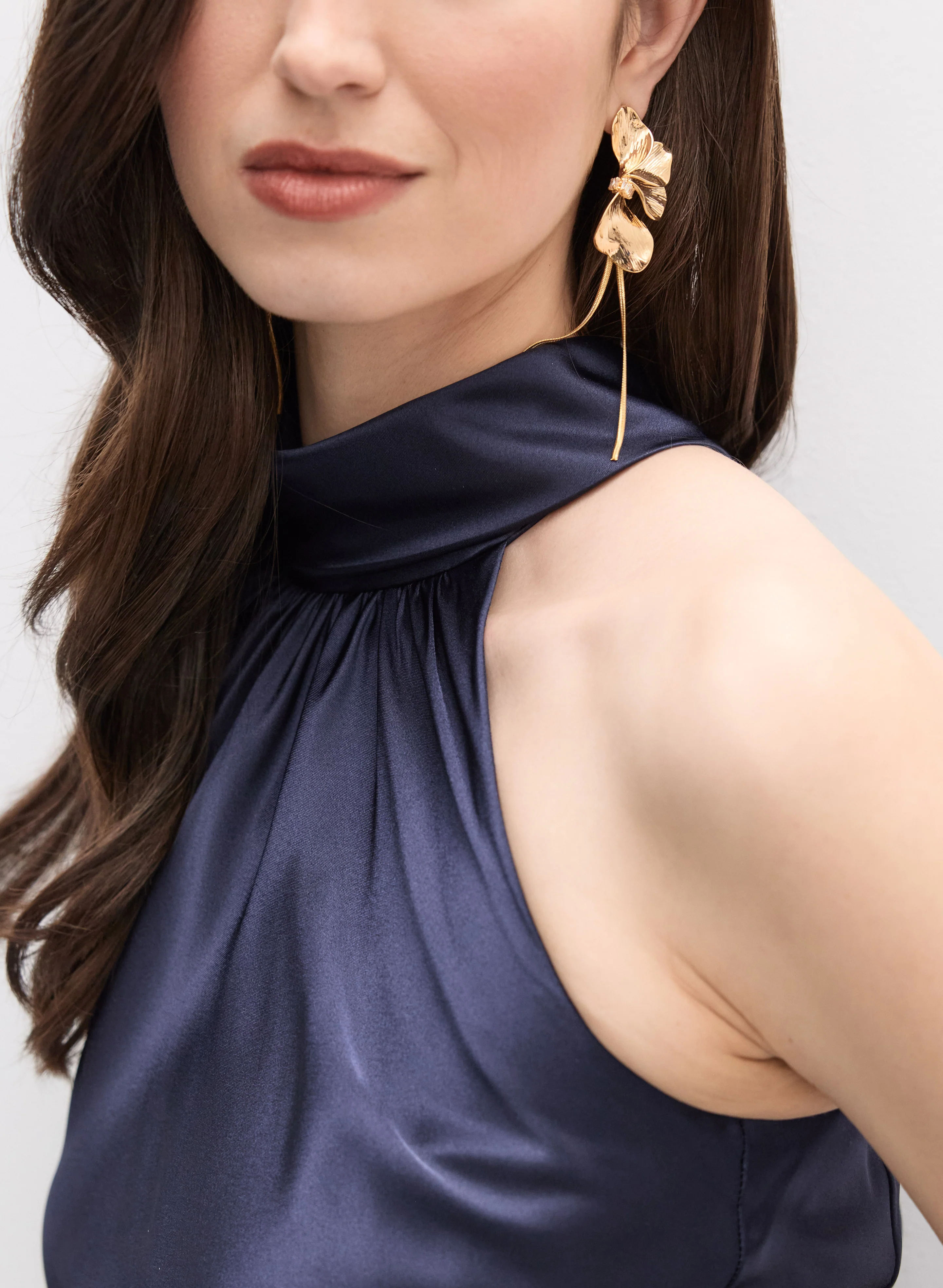 Satin Halter Neck Dress - Image 5