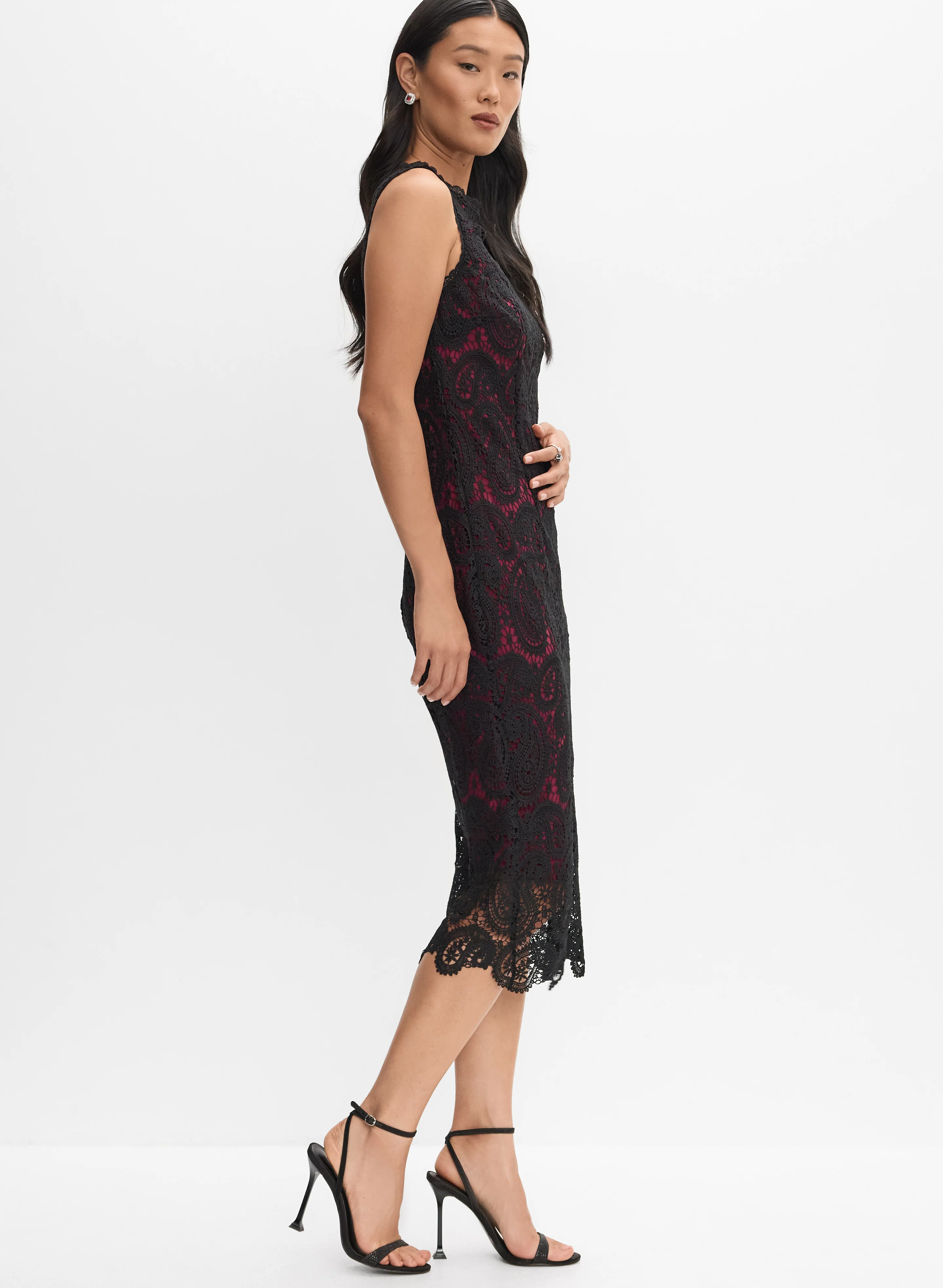 Satin & Lace Dress - Image 2