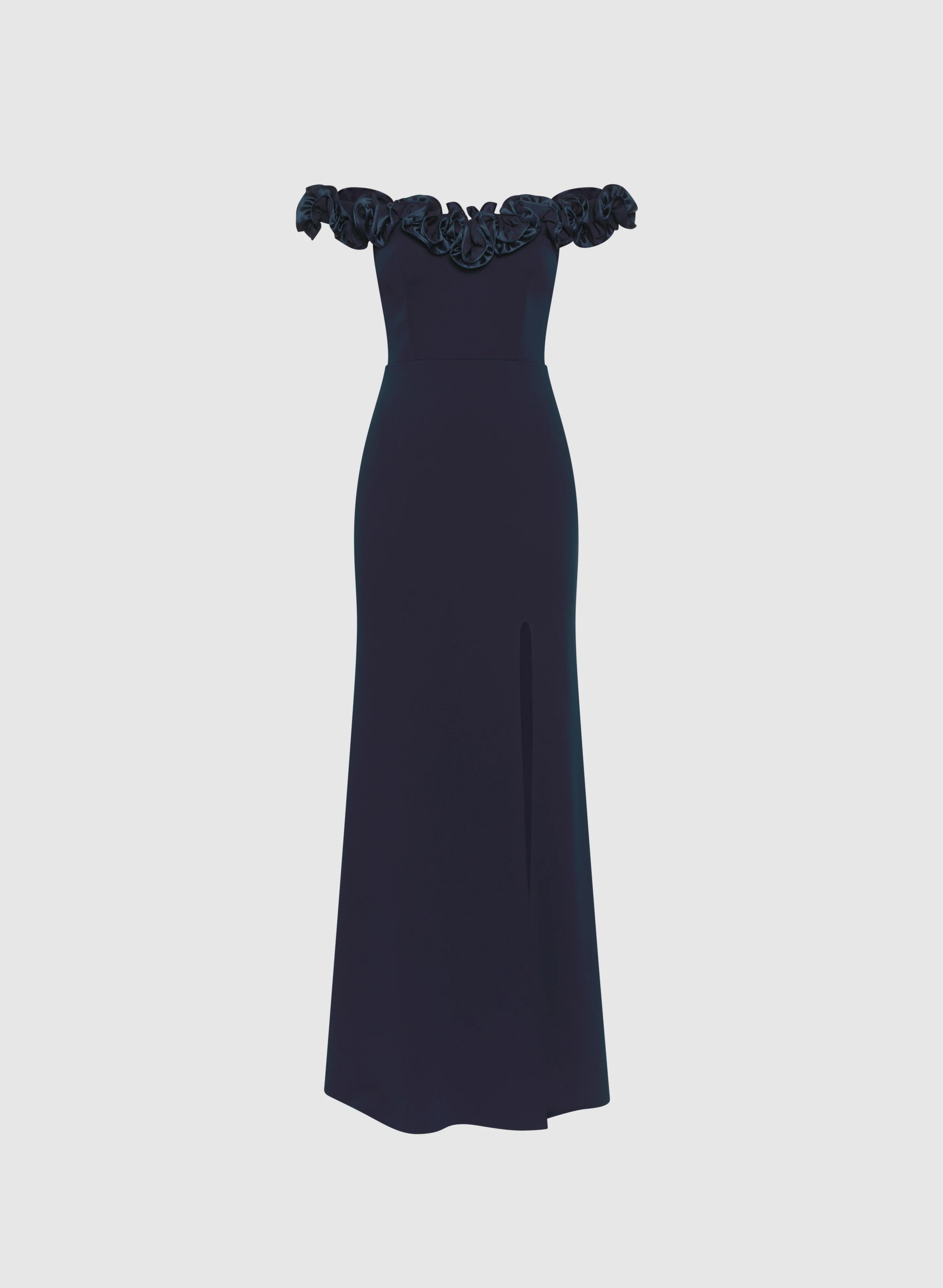 Satin Rosette Appliqué Dress - Image 6