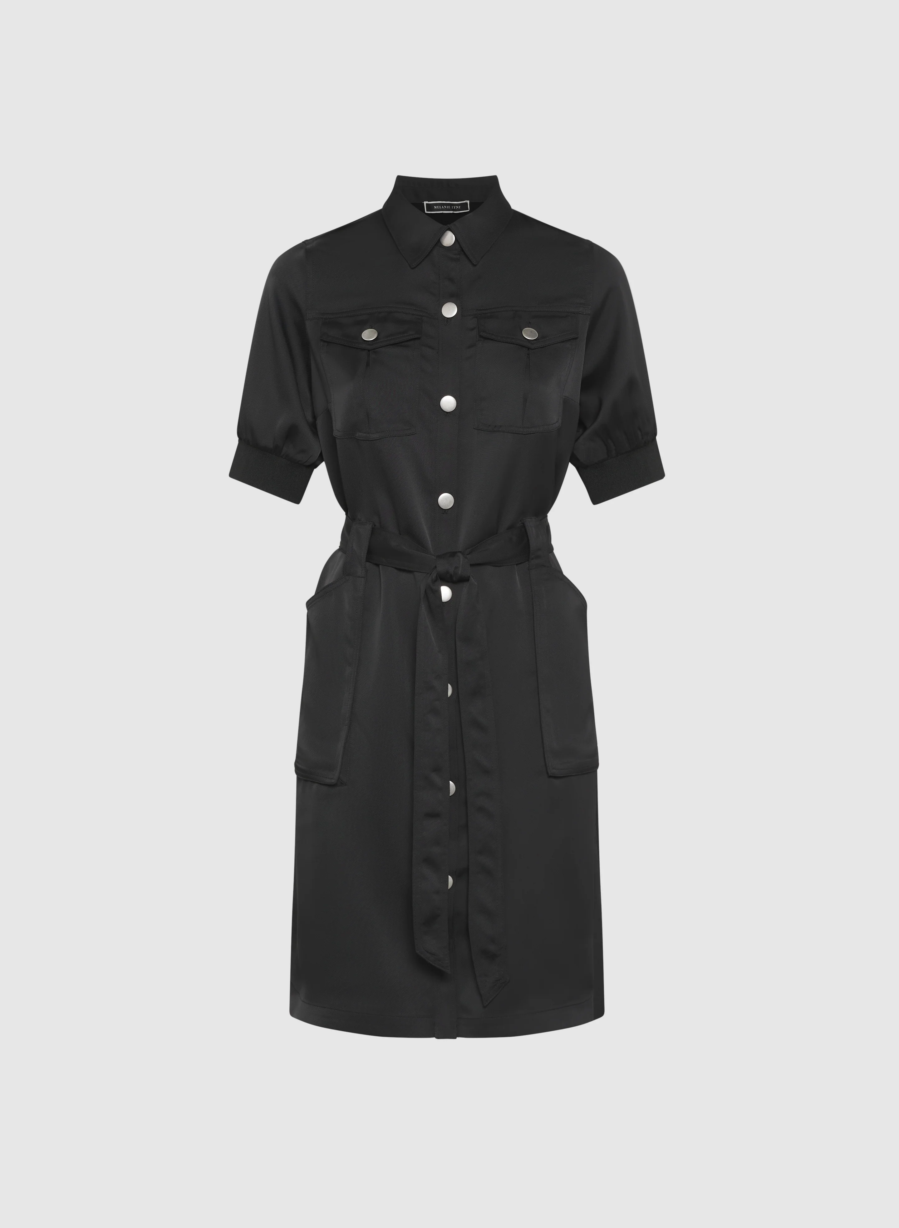 Satin Shirt Dress - Image 5