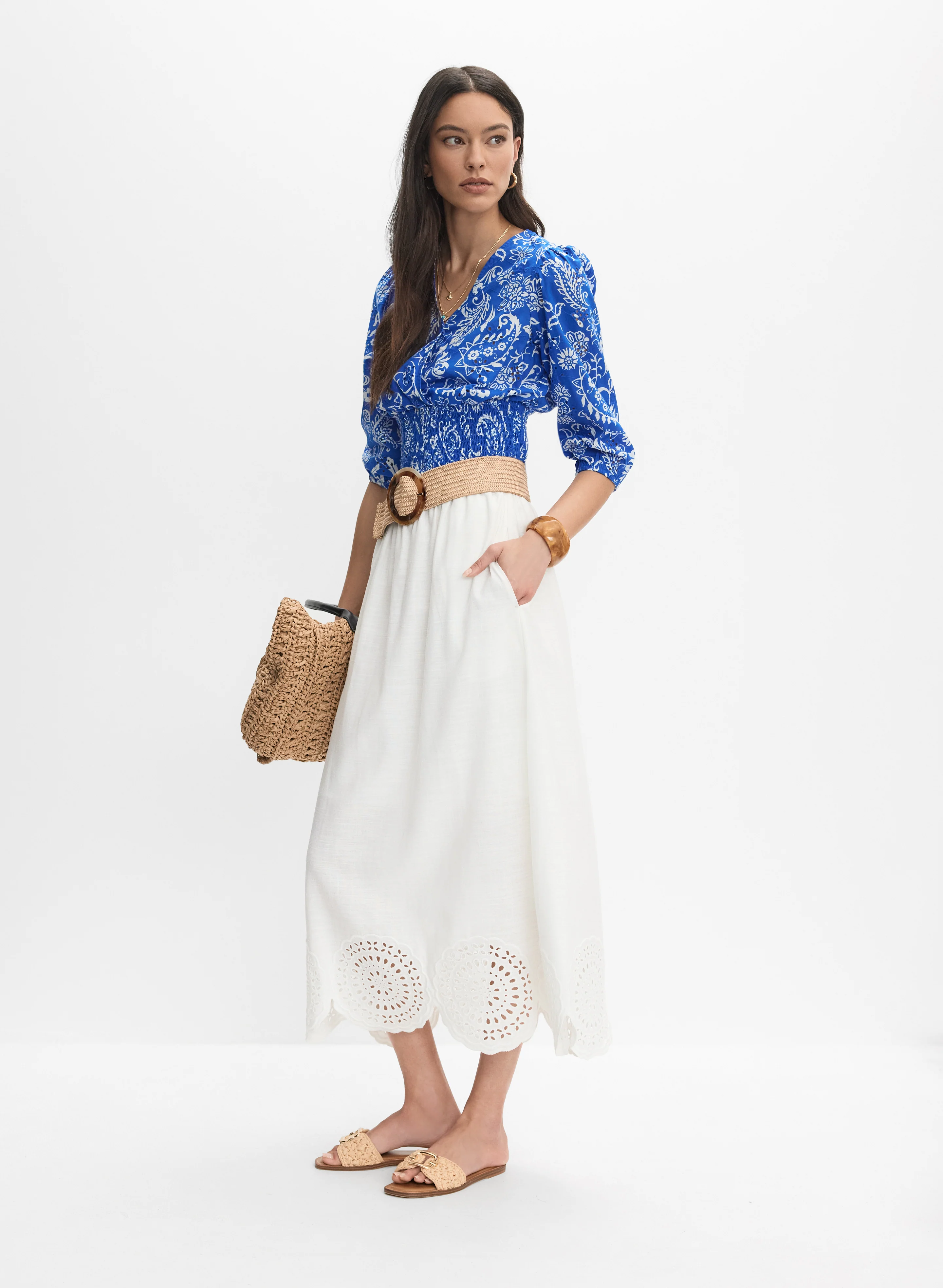 Scalloped Hem Maxi Skirt - Image 5