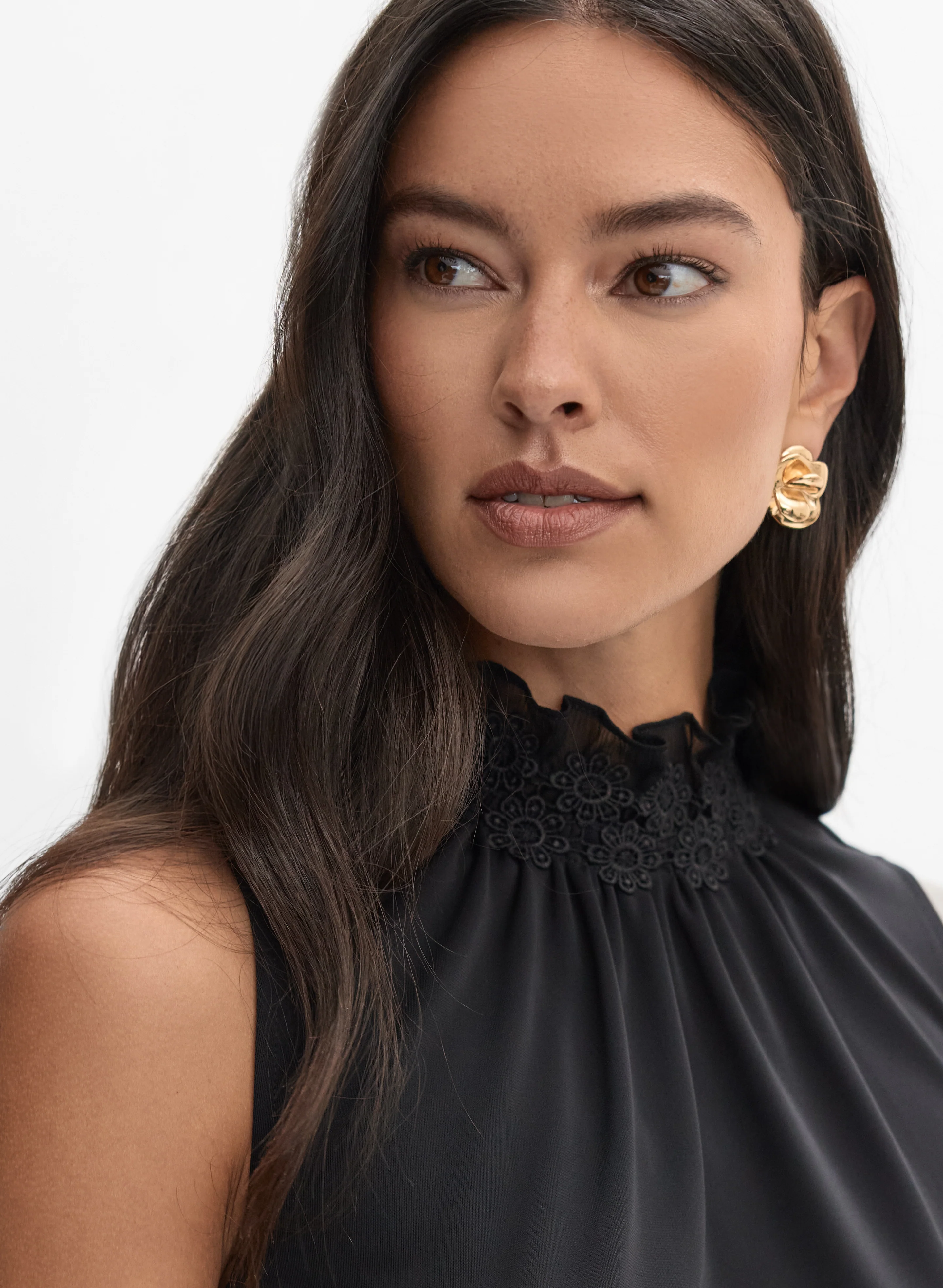 Scalloped Lace Collar Blouse - Image 2