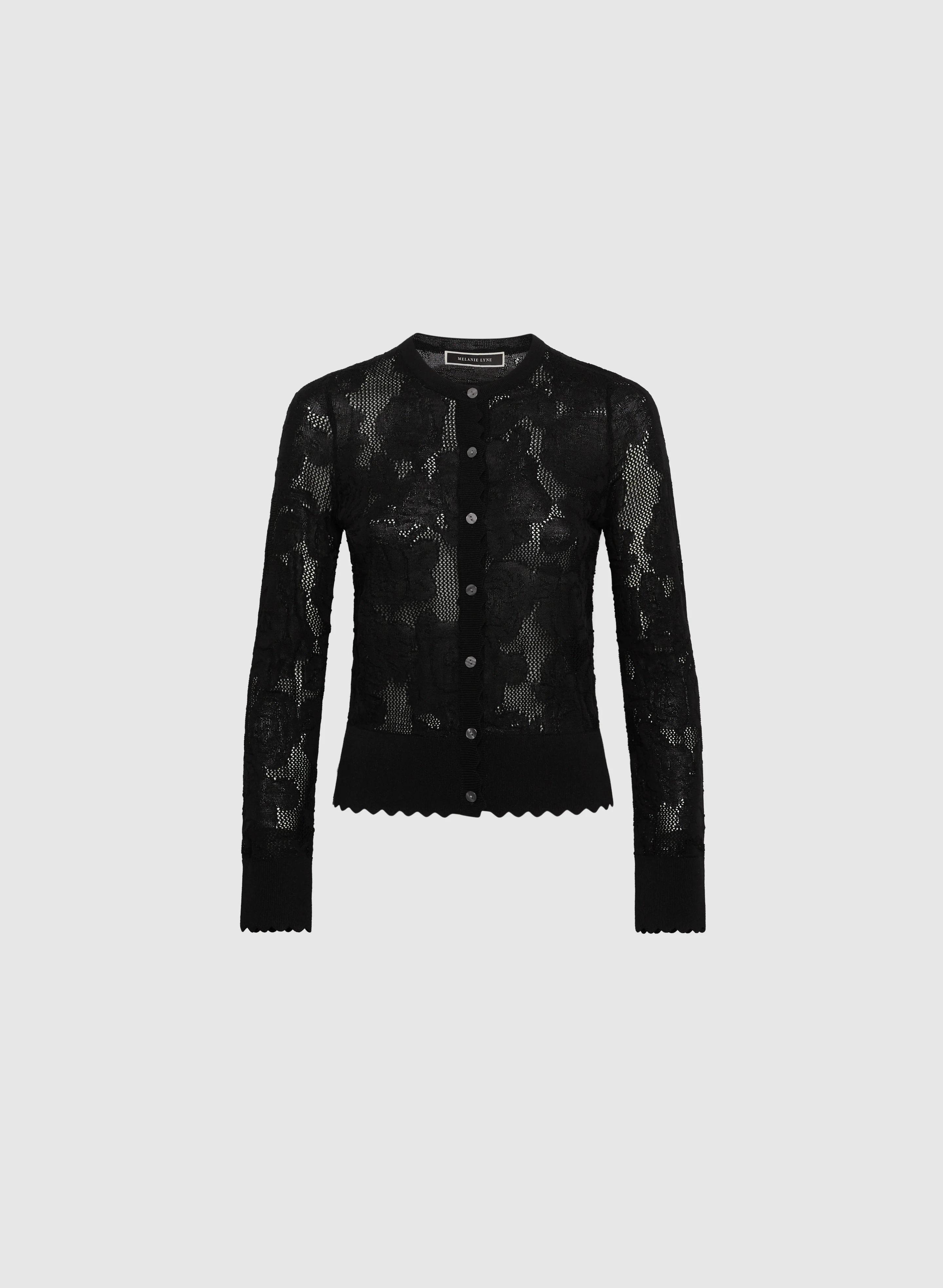 Open-Knit Rose Cardigan - Image 6