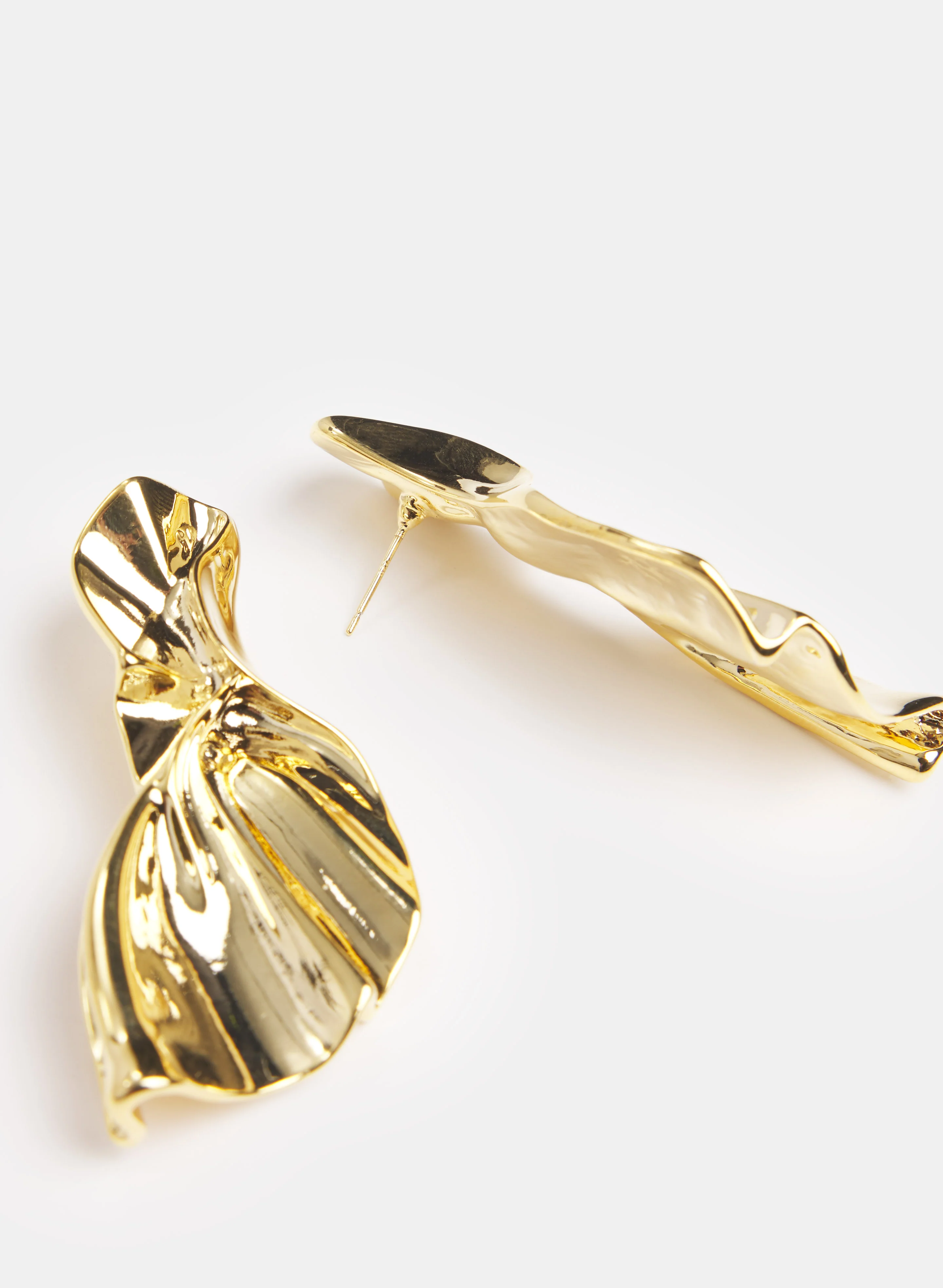 Sculptural Metal Earrings - Image 3