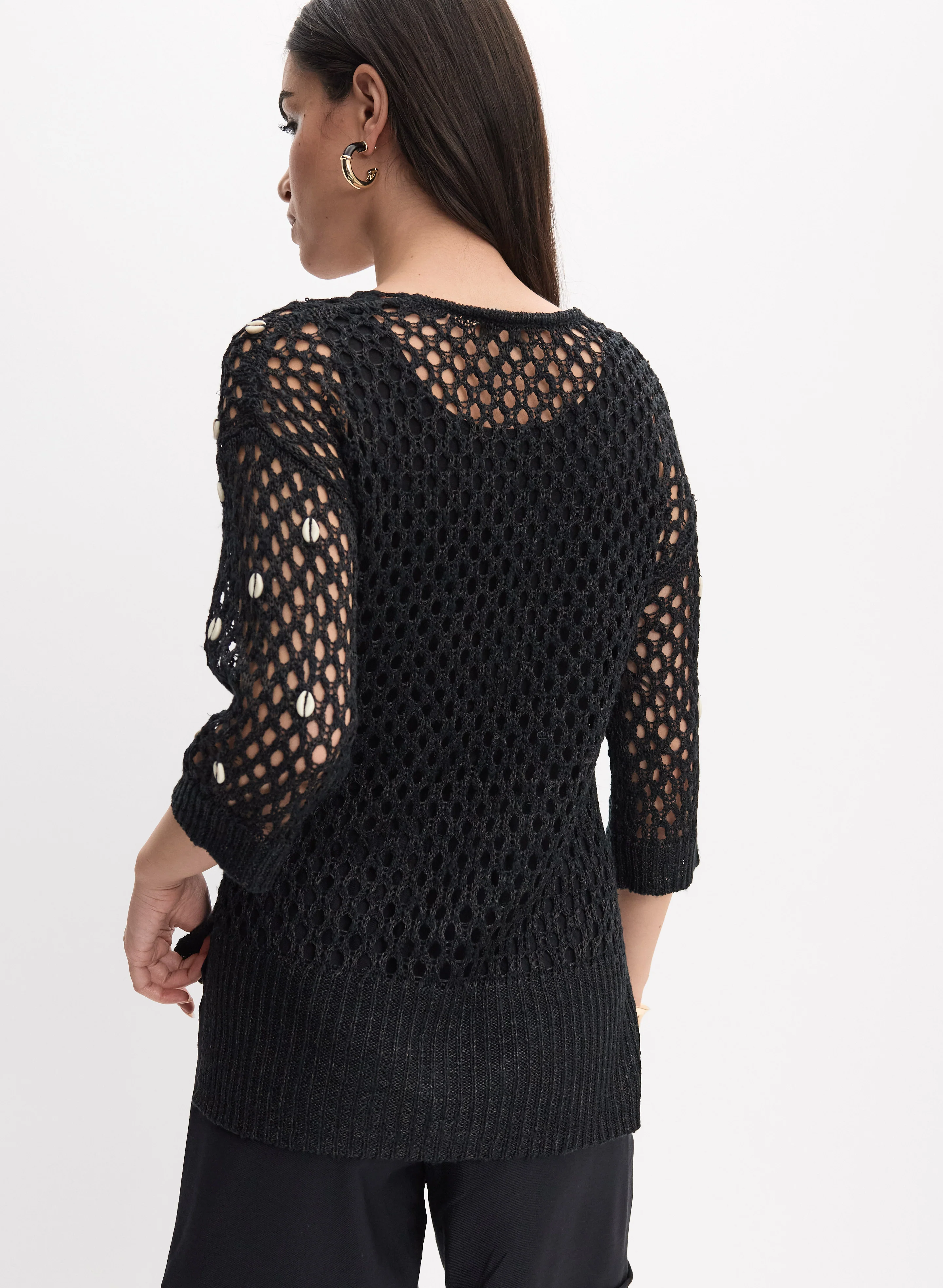 Seashell Open Knit Pullover - Image 4