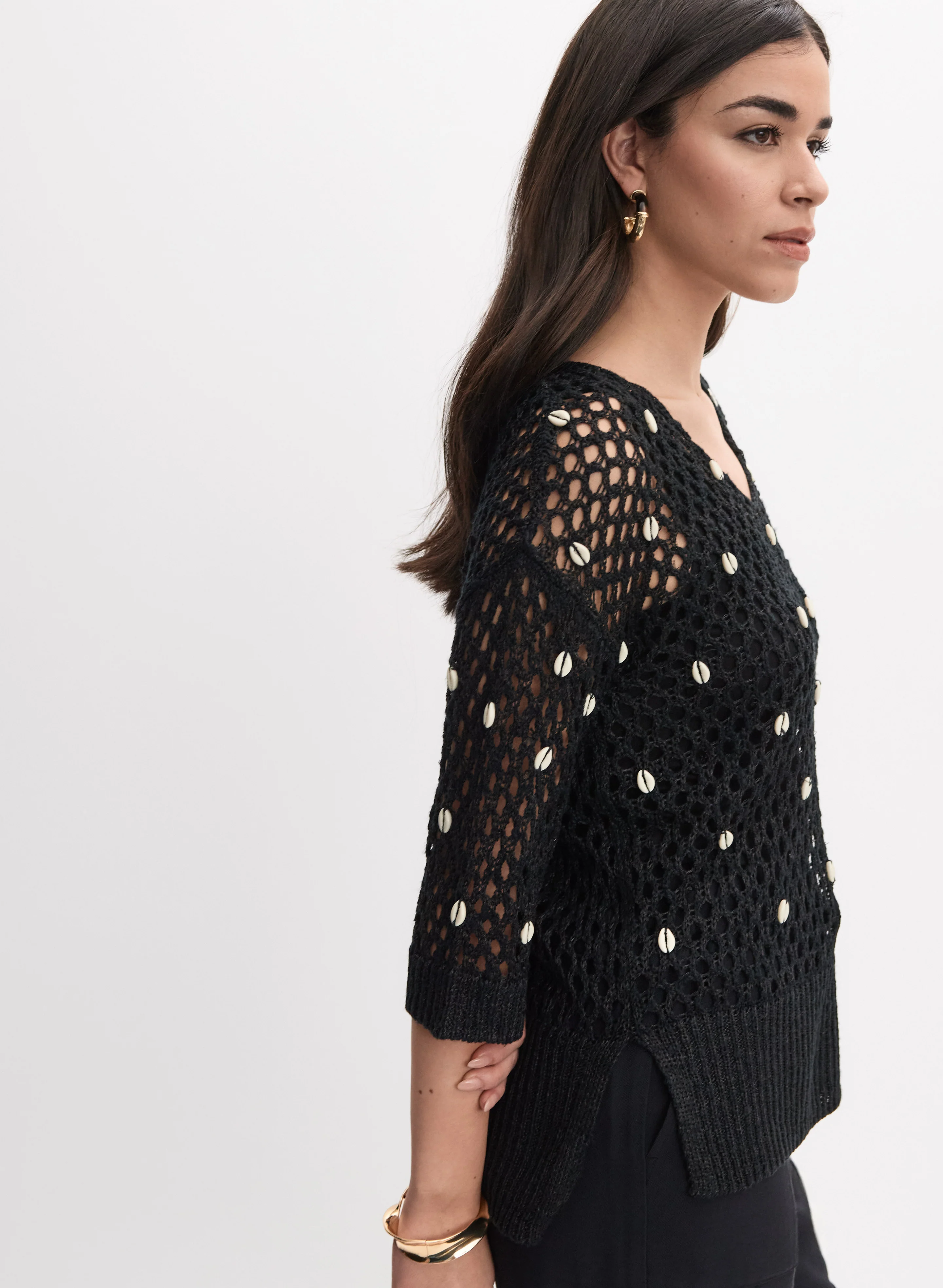 Seashell Open Knit Pullover - Image 5