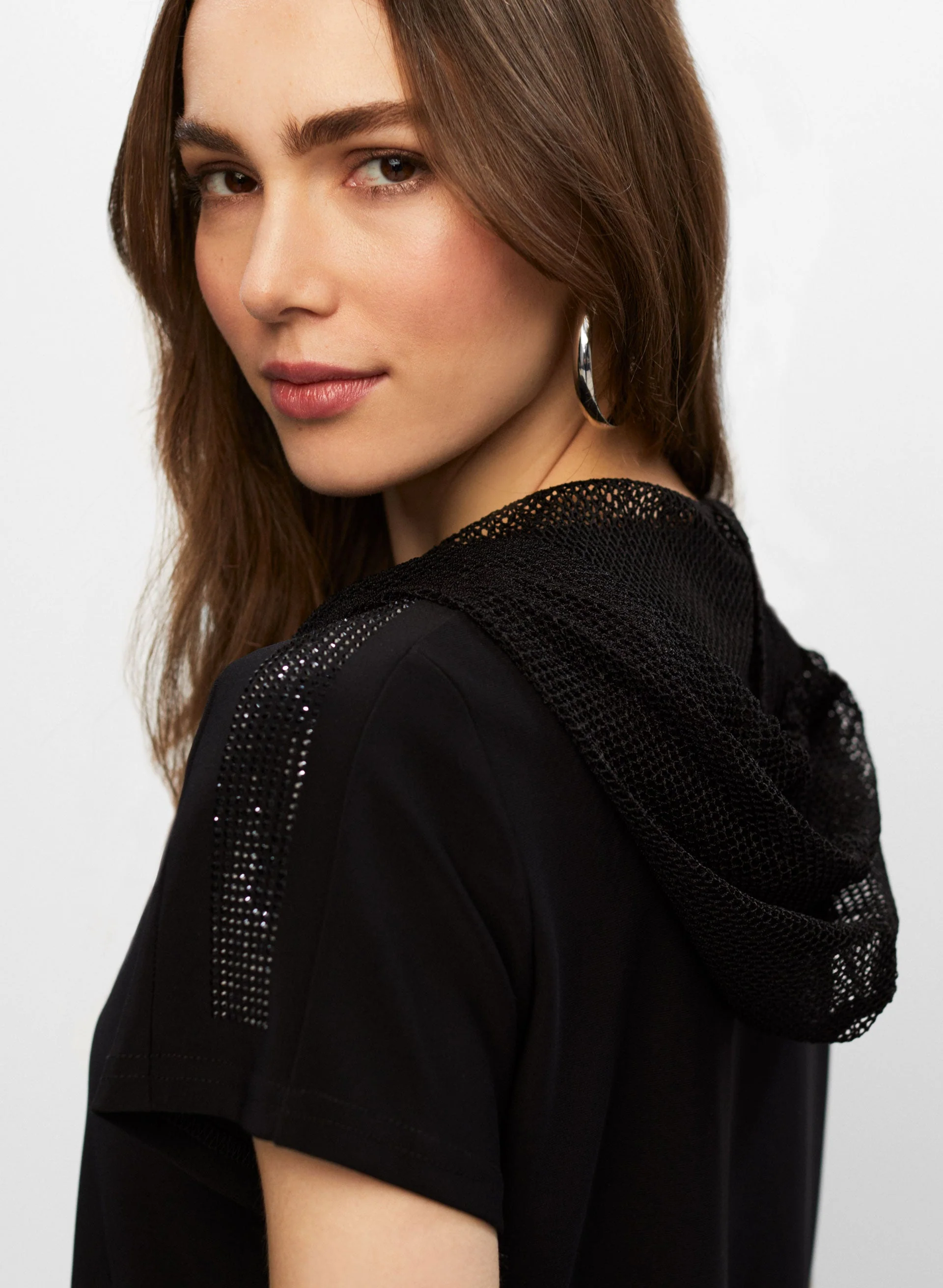 Sequin Detail Hooded Sweater - Image 3
