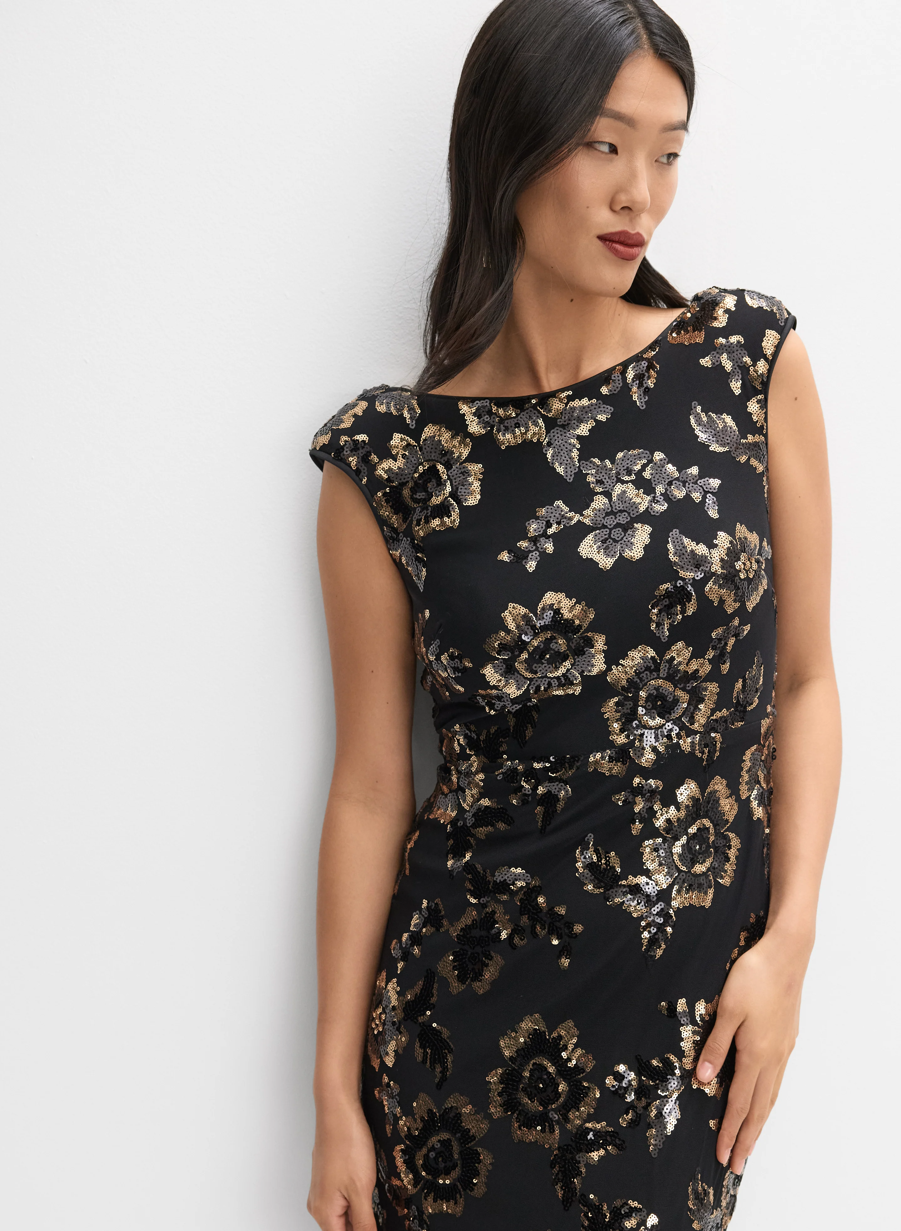 Sequin Floral Dress - Image 4