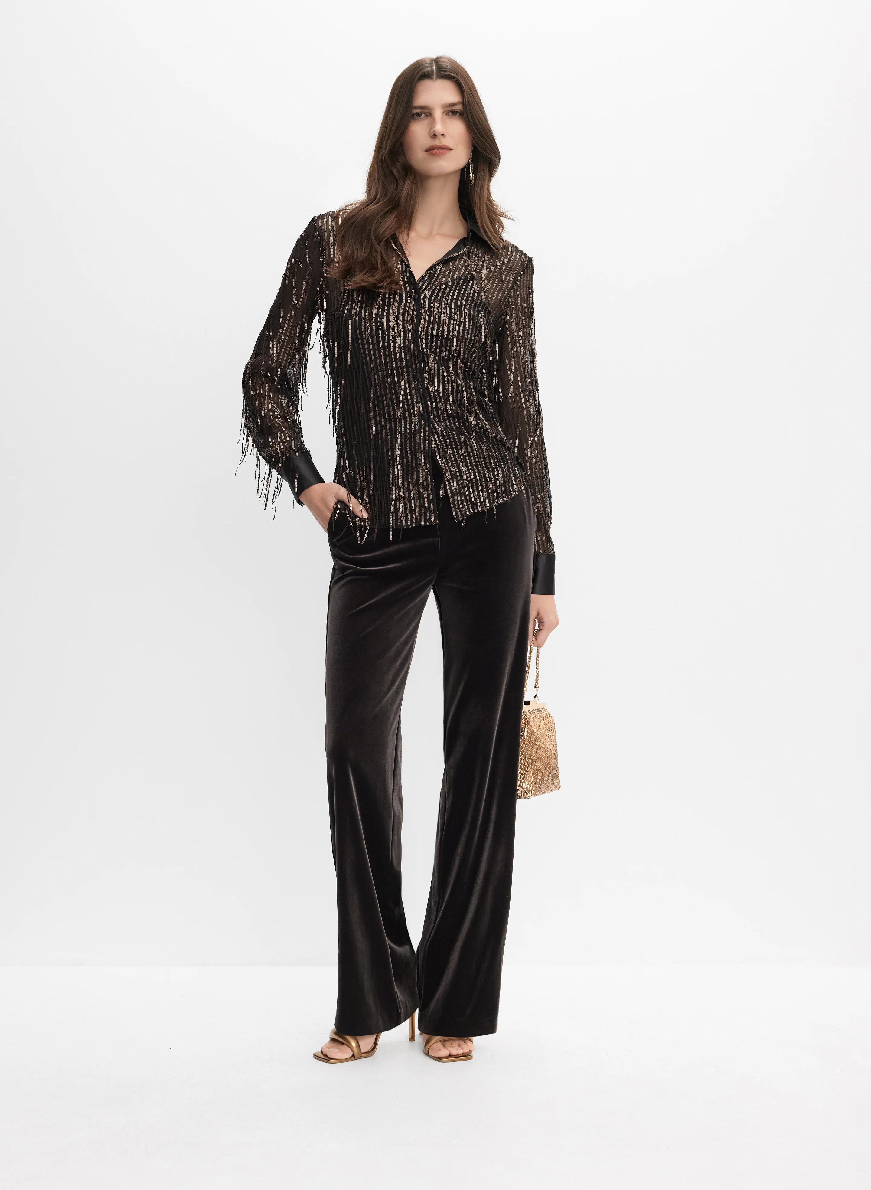 Sequin Fringe Blouse - Image 3