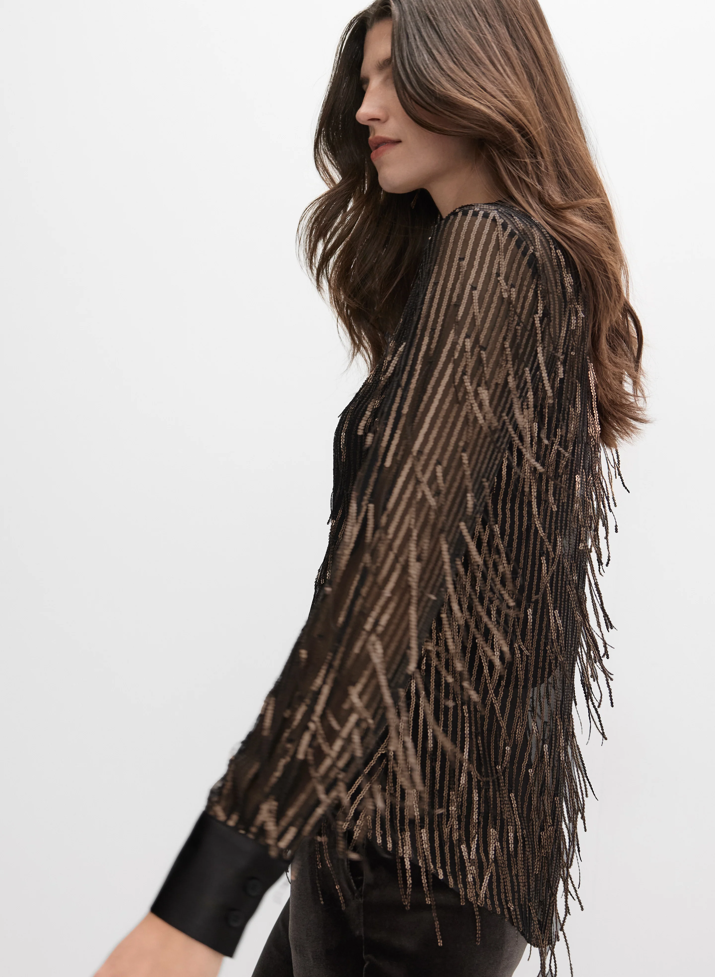 Sequin Fringe Blouse - Image 5