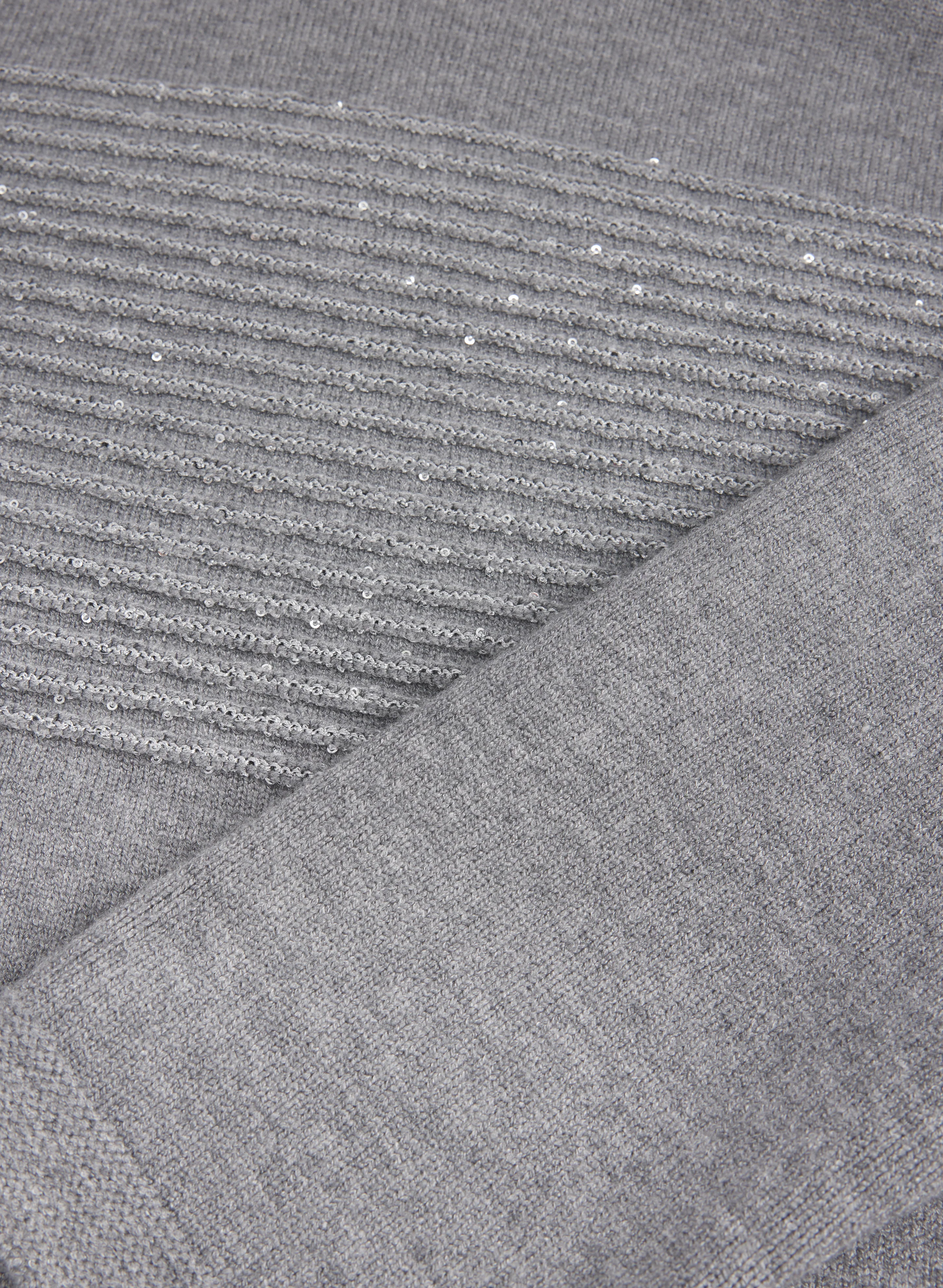Sequin Striped Turtleneck Sweater - Image 7