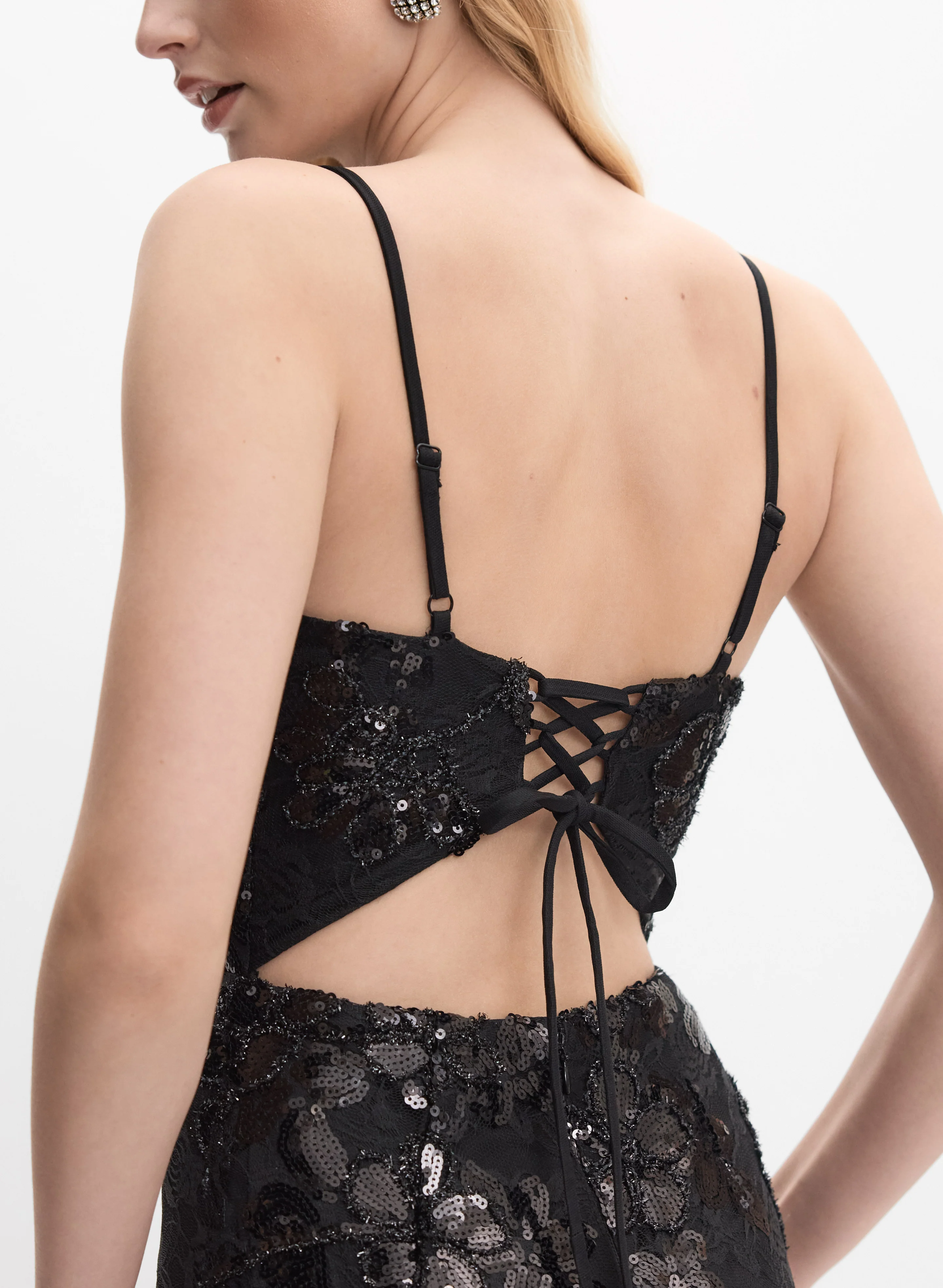 Sequined Floral Dress - Image 2