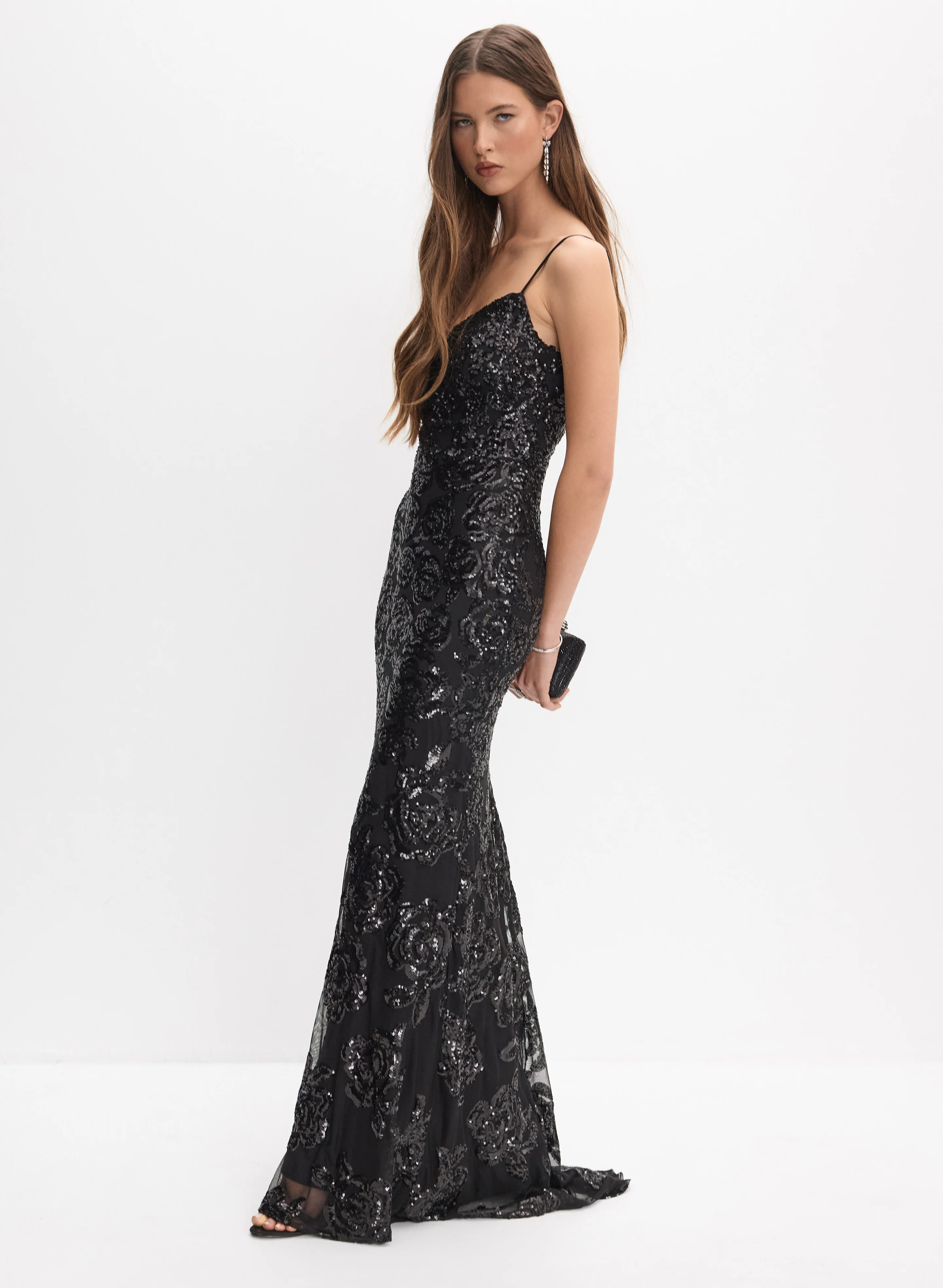 Sequined Floral Dress - Image 7