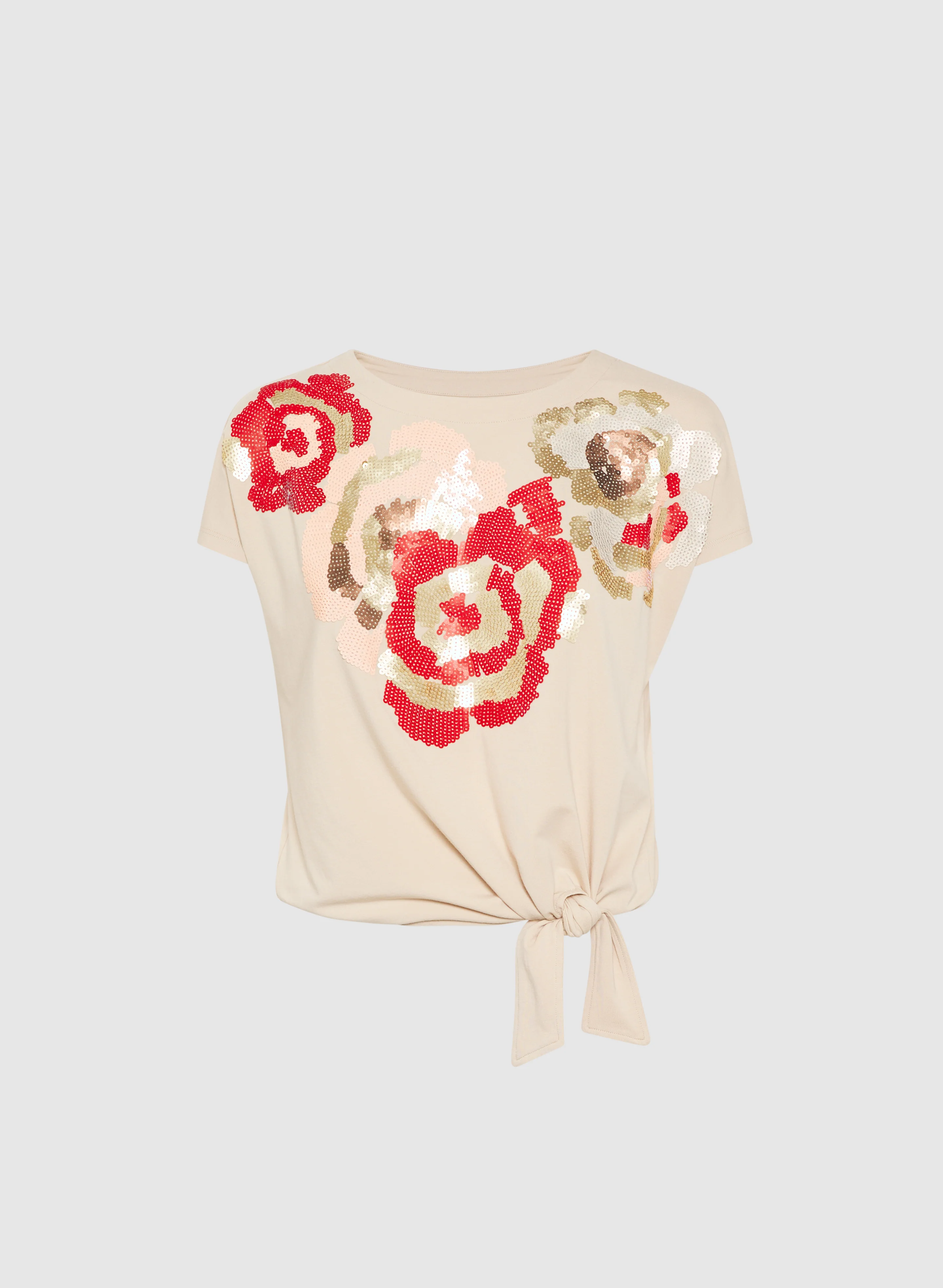 Sequined Floral T-Shirt - Image 6