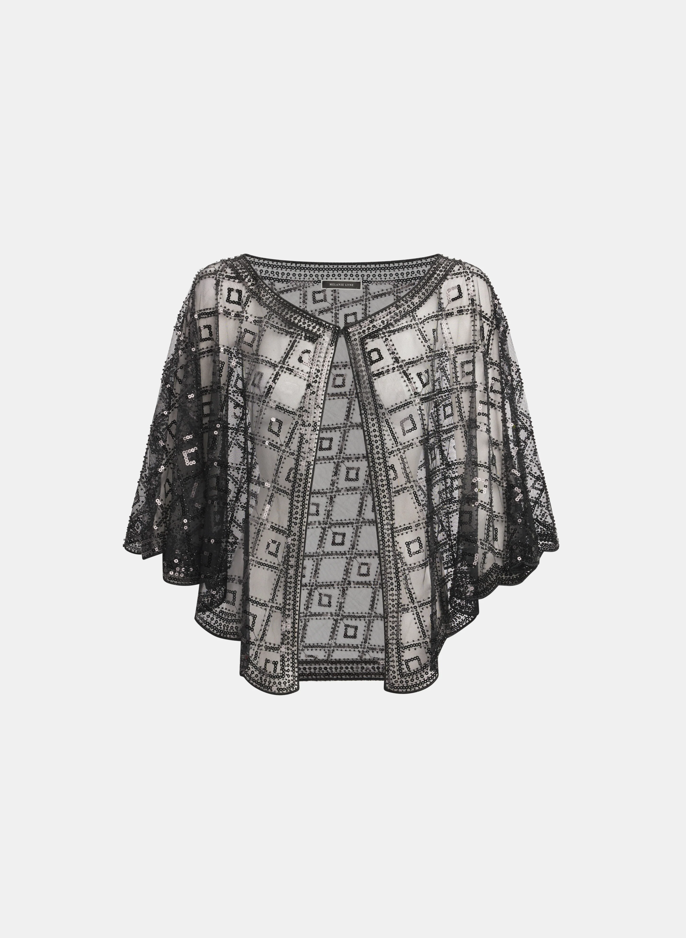 Sequined Geometric Shawl - Image 2