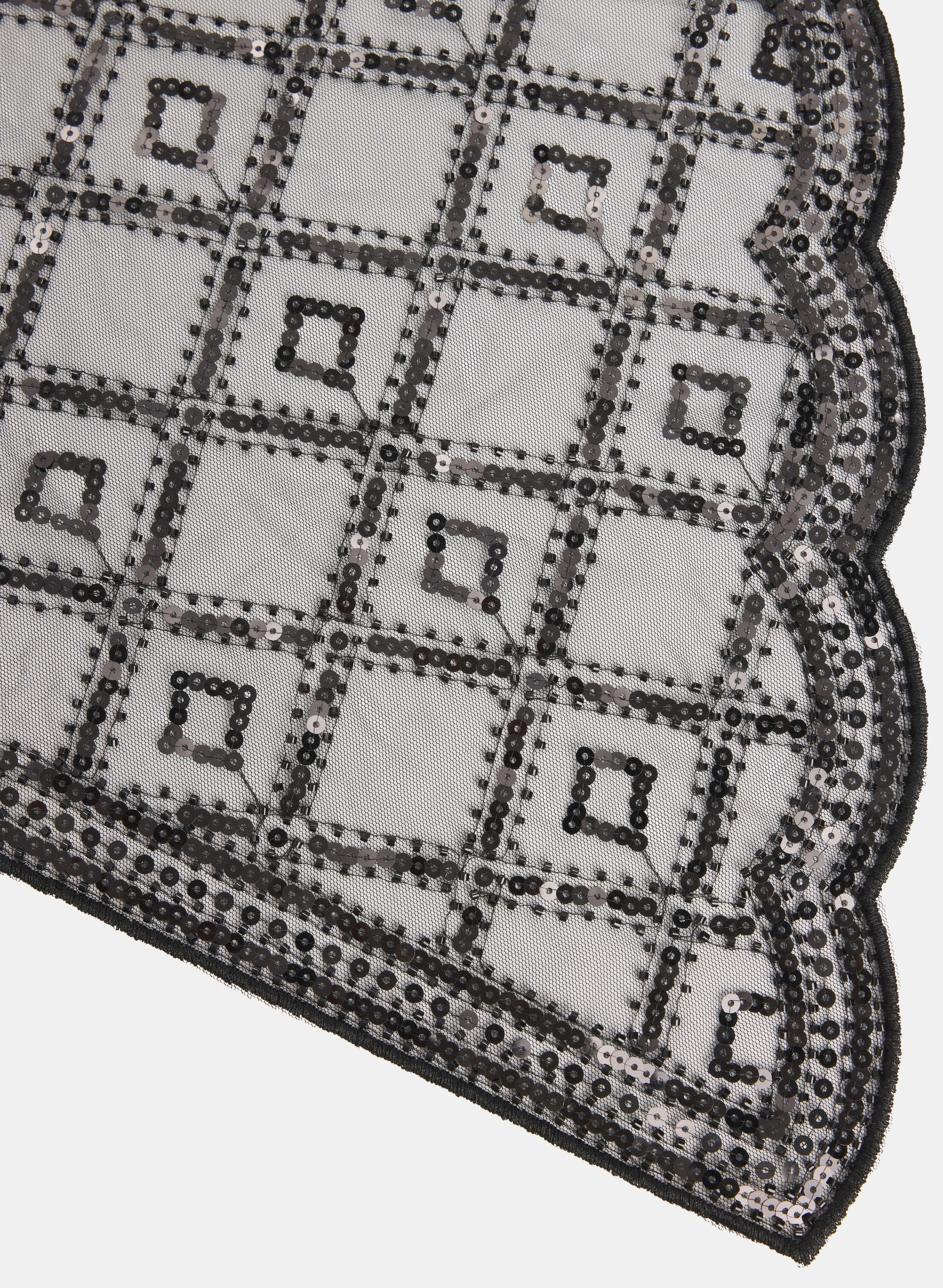 Sequined Geometric Shawl - Image 3