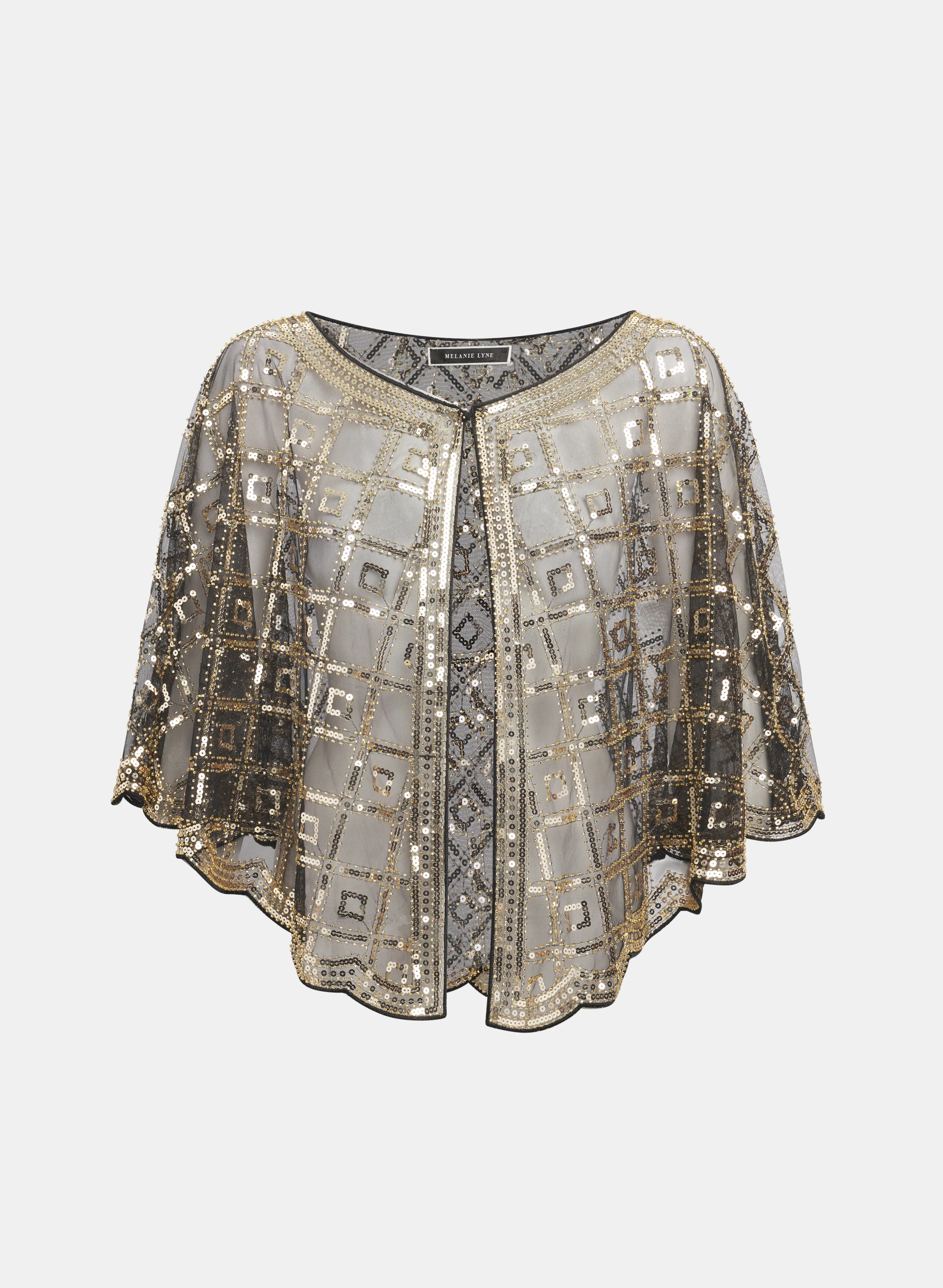 Sequined Geometric Shawl - Image 2