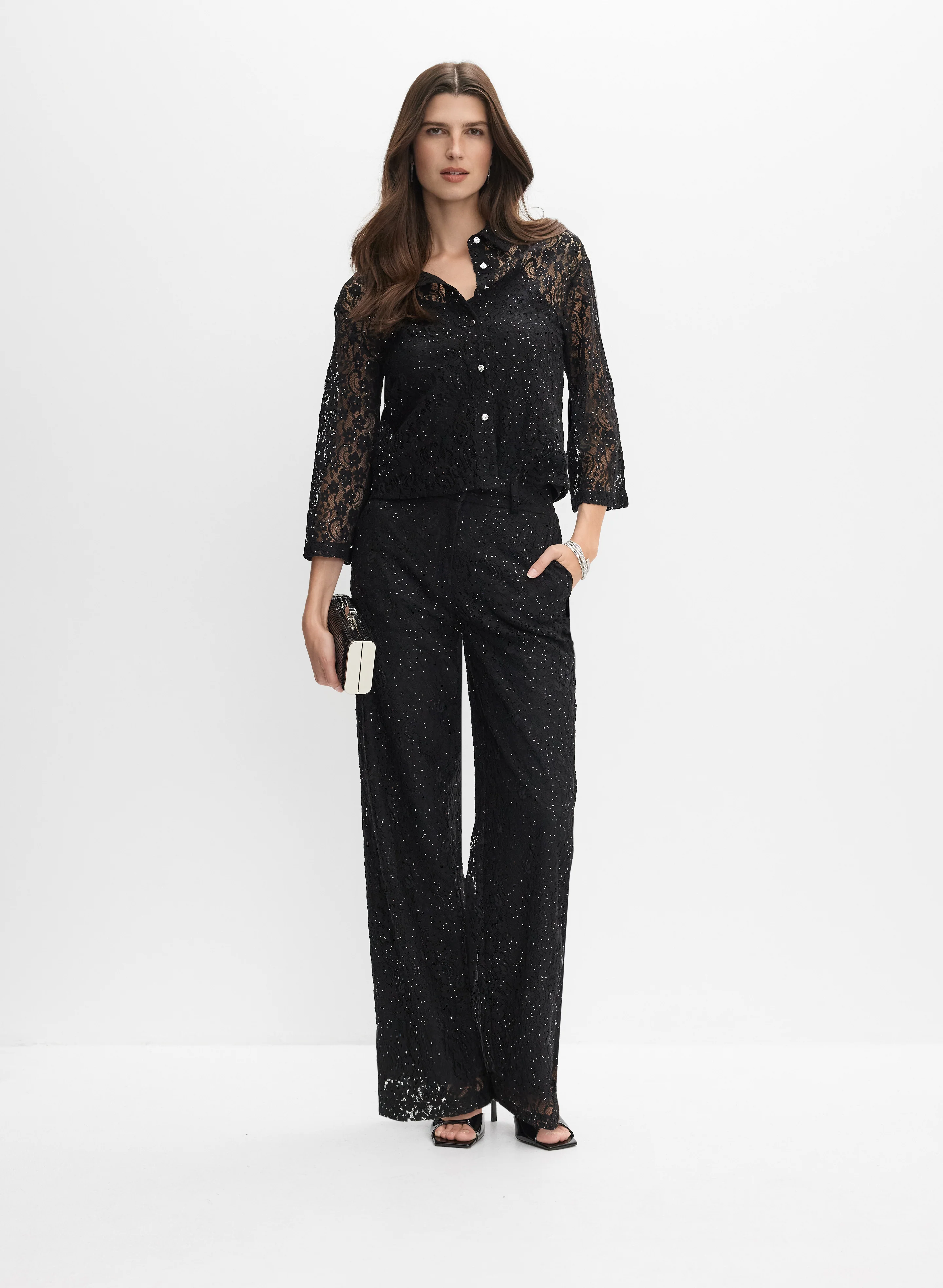 Sequined Lace Blouse - Image 3