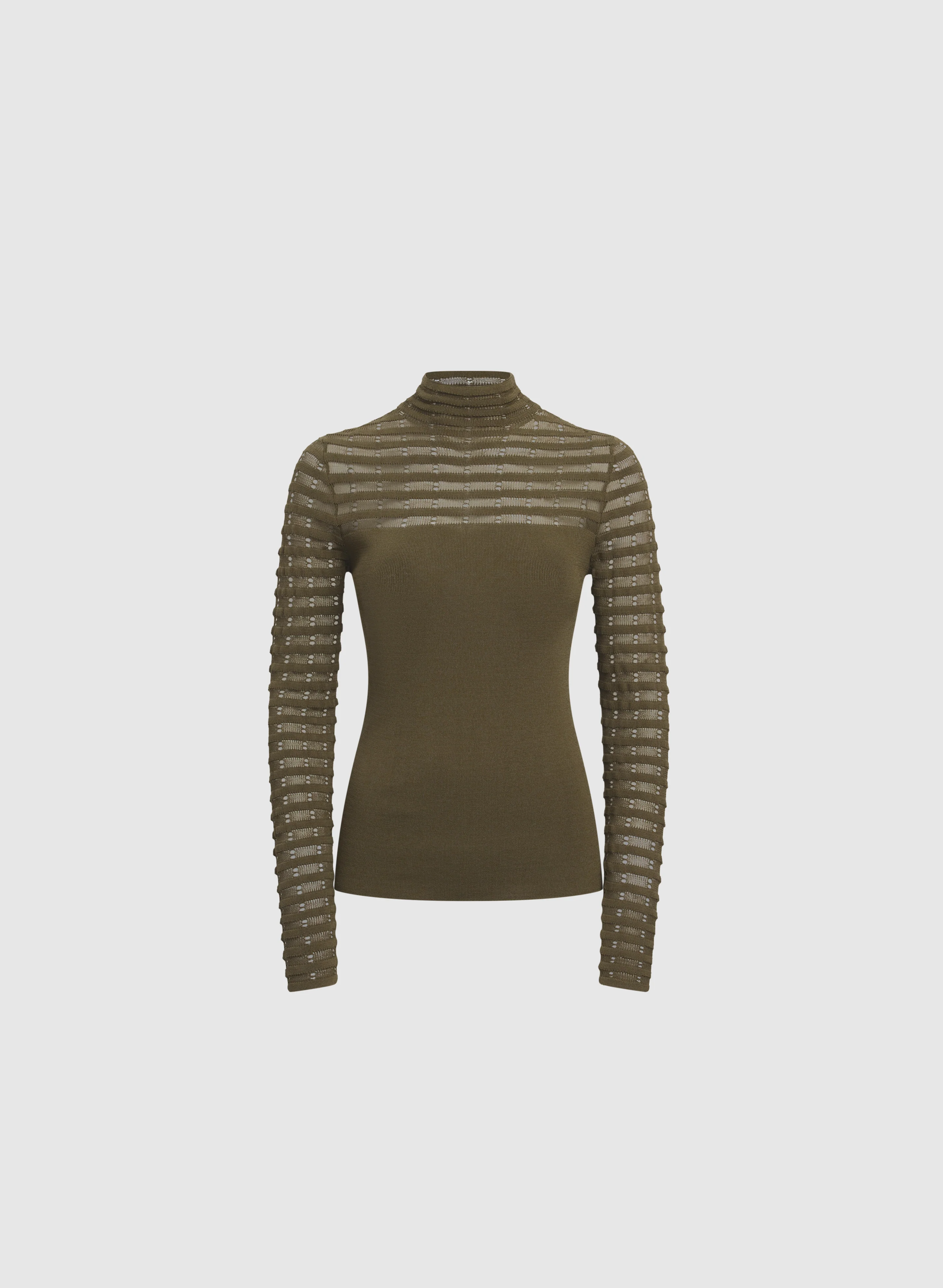 Sheer Striped Detail Sweater - Image 6