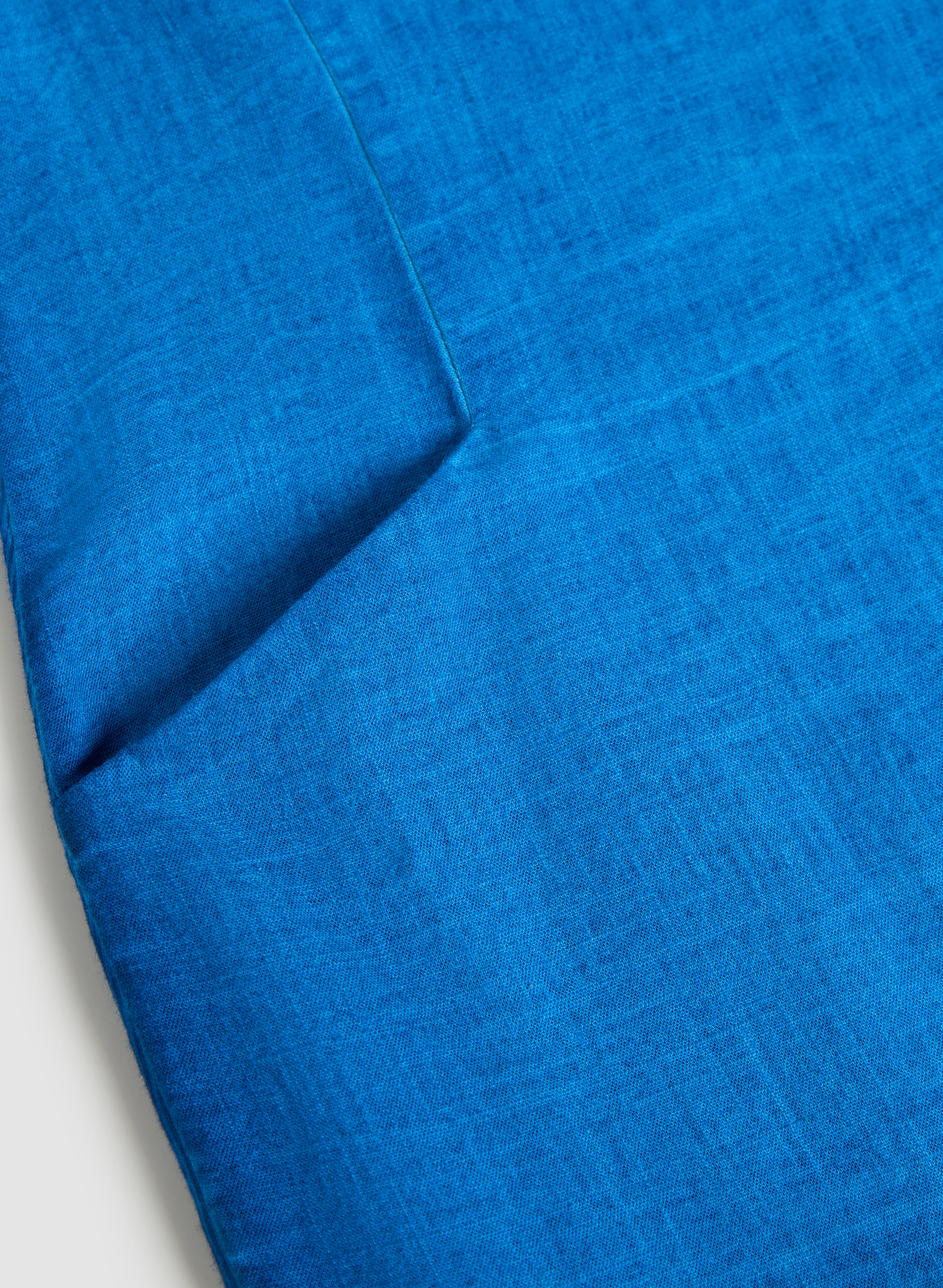 Short Sleeve Linen-Blend Dress - Image 7