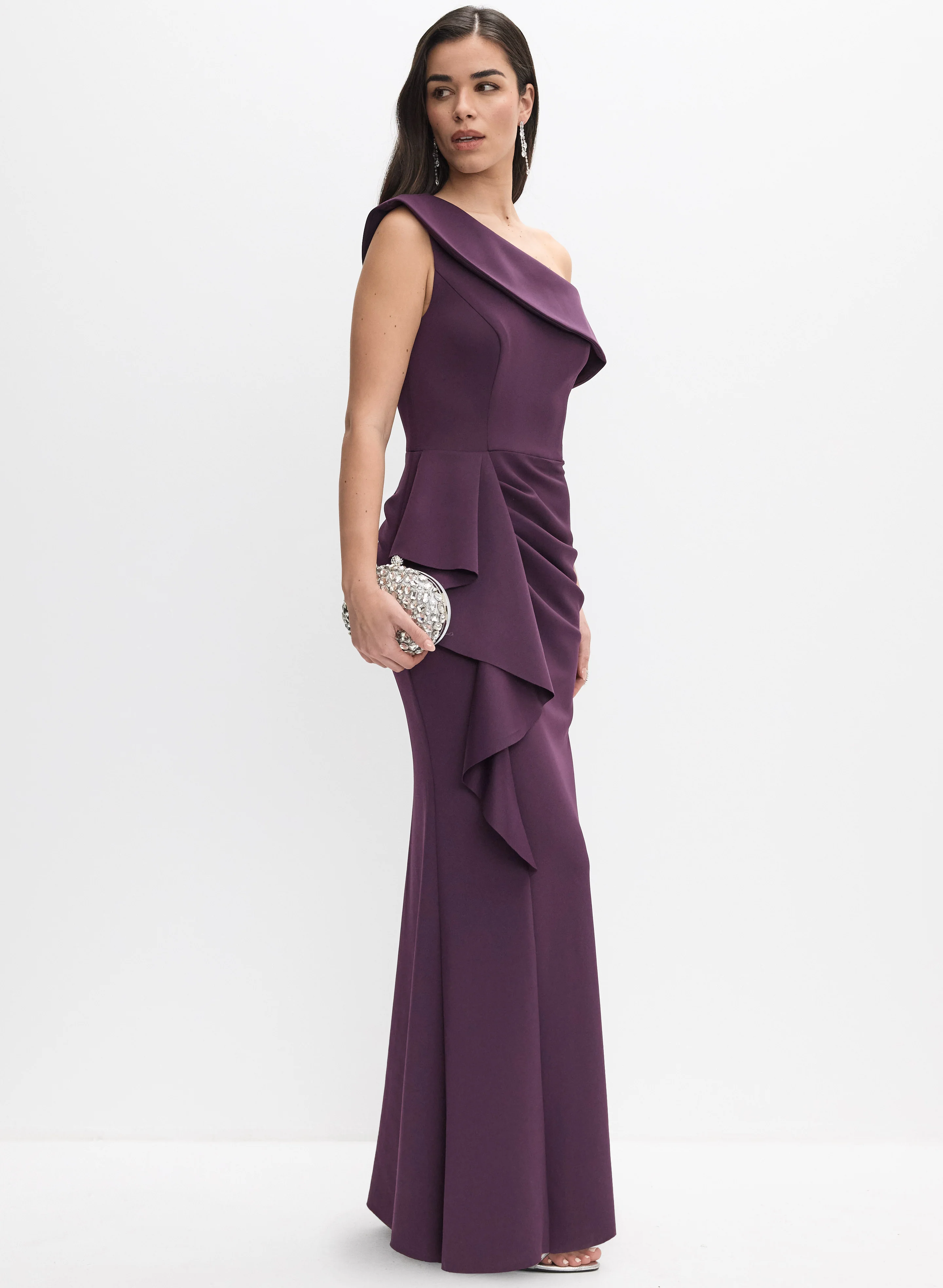 Single-Shoulder Fitted Dress - Image 2