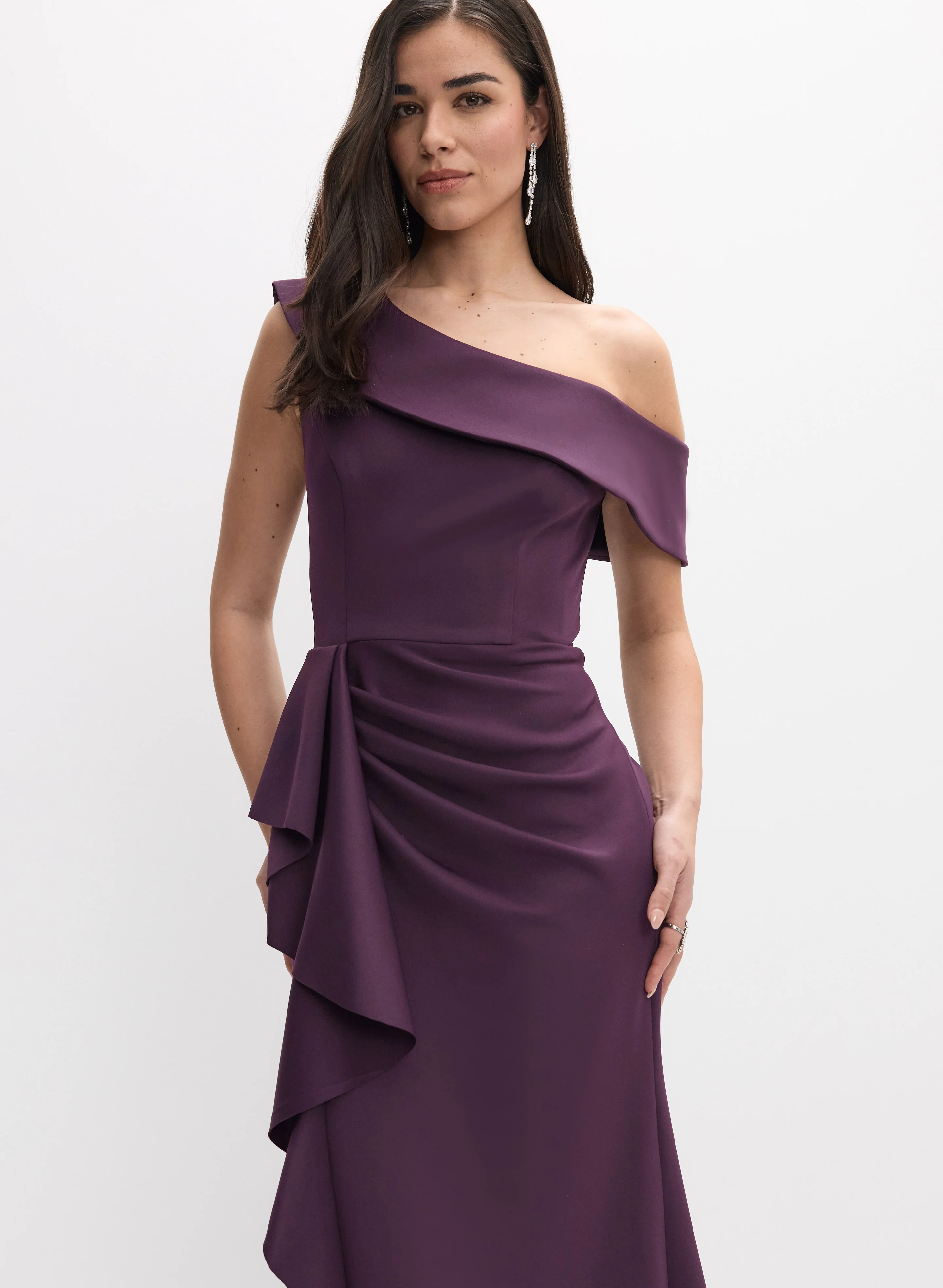 Single-Shoulder Fitted Dress - Image 4