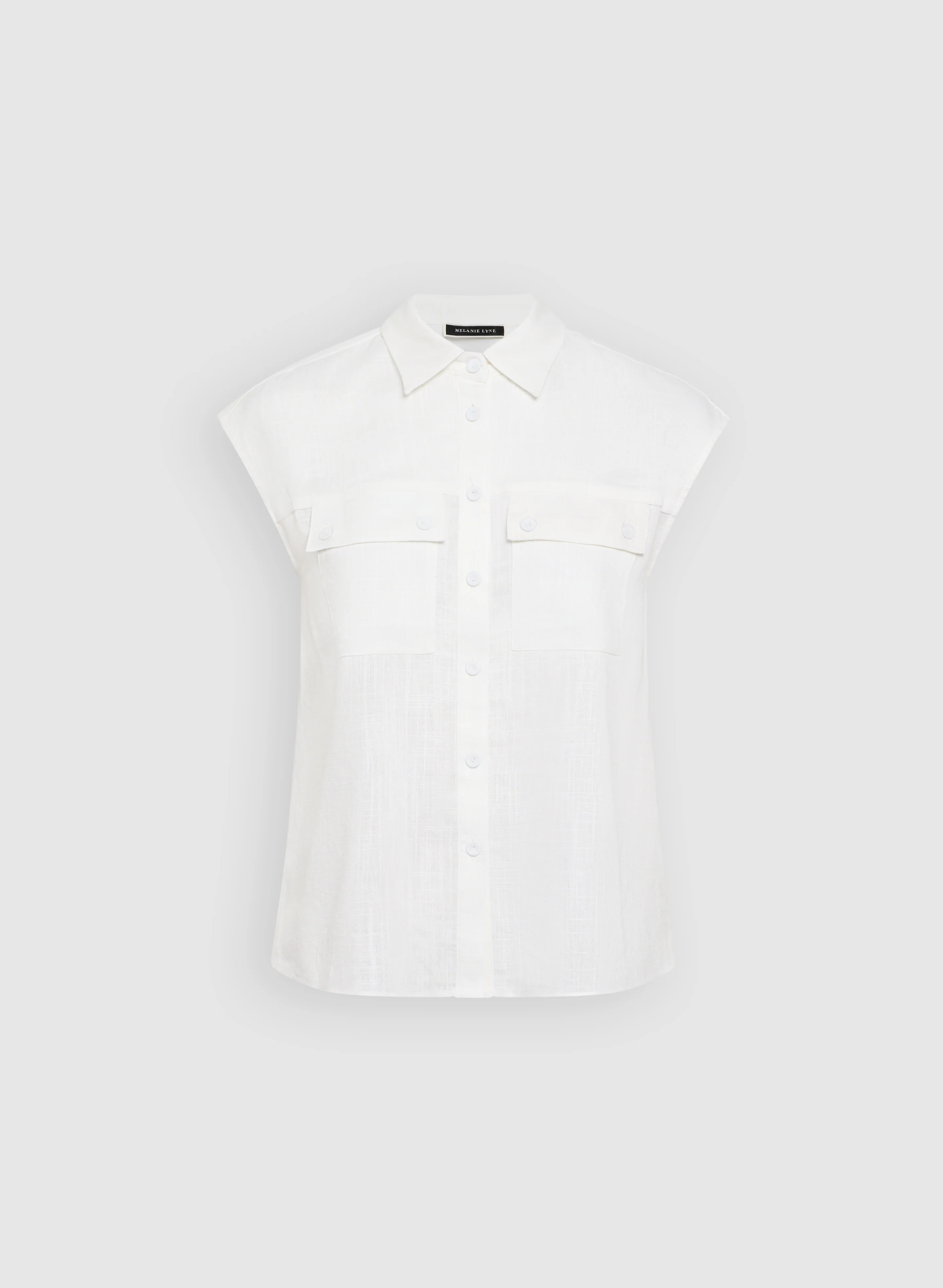 Sleeveless Button-Down Blouse - Image 6