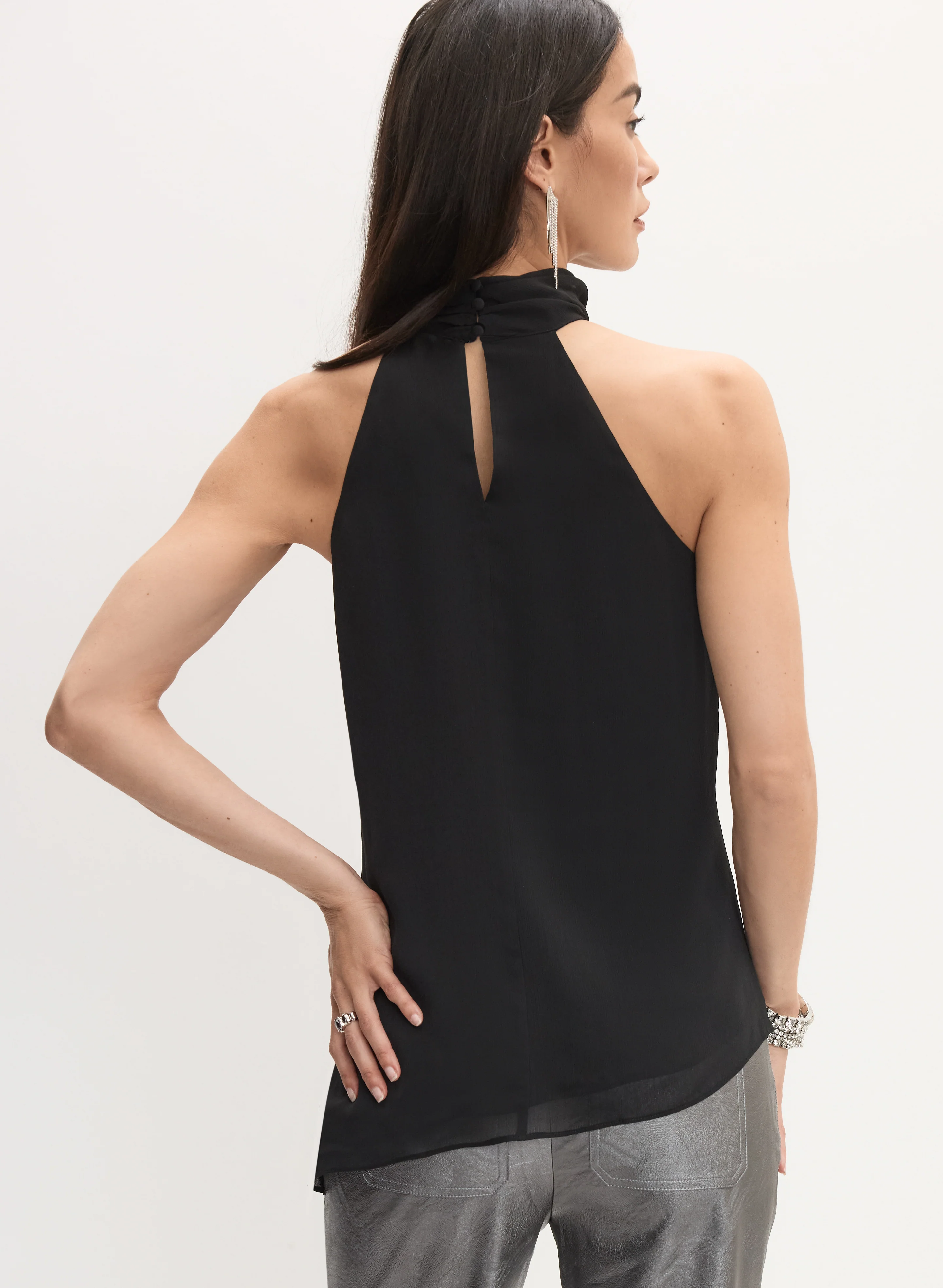 Sleeveless Chiffon Blouse - Image 4