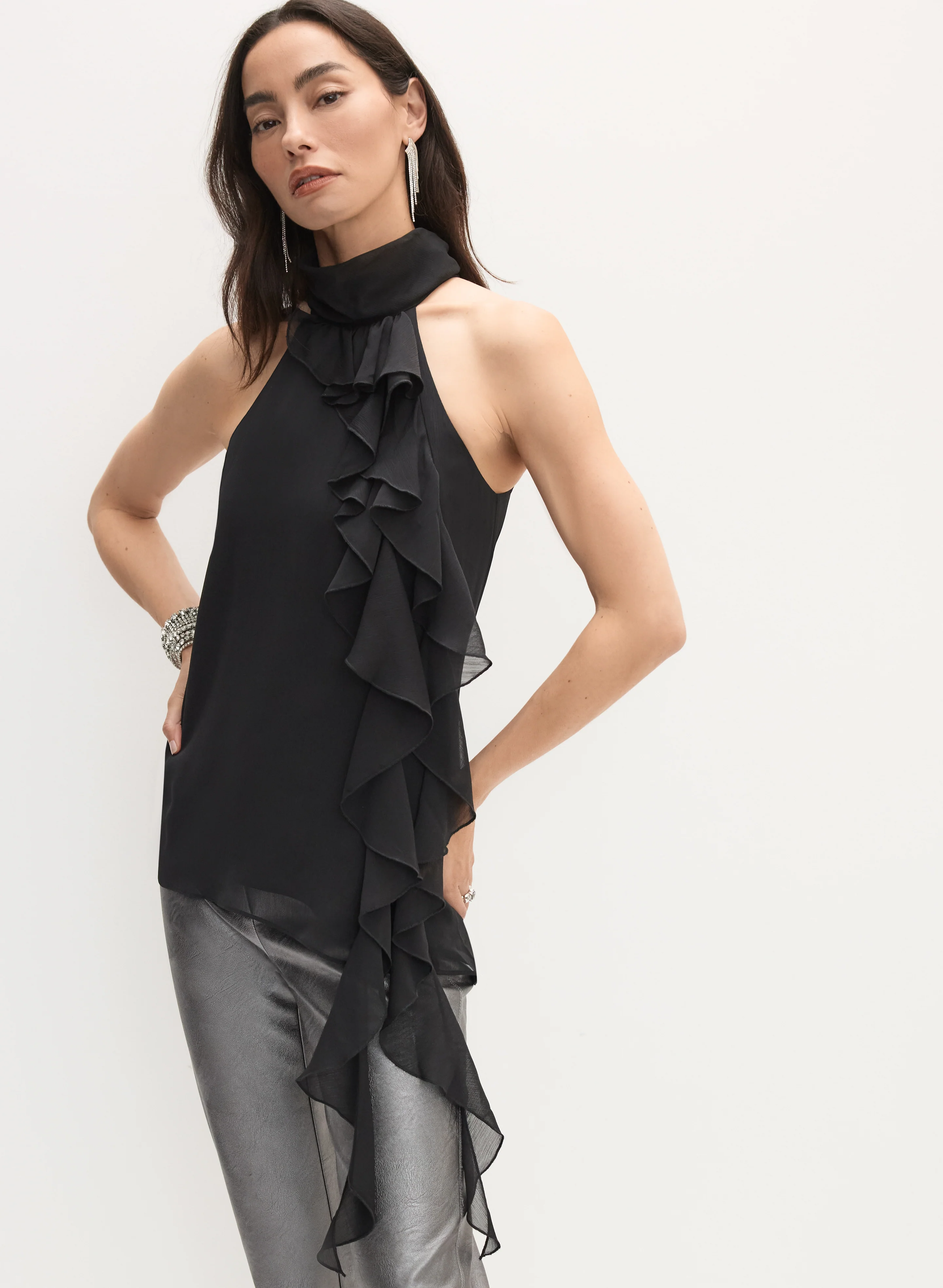 Sleeveless Chiffon Blouse - Image 5