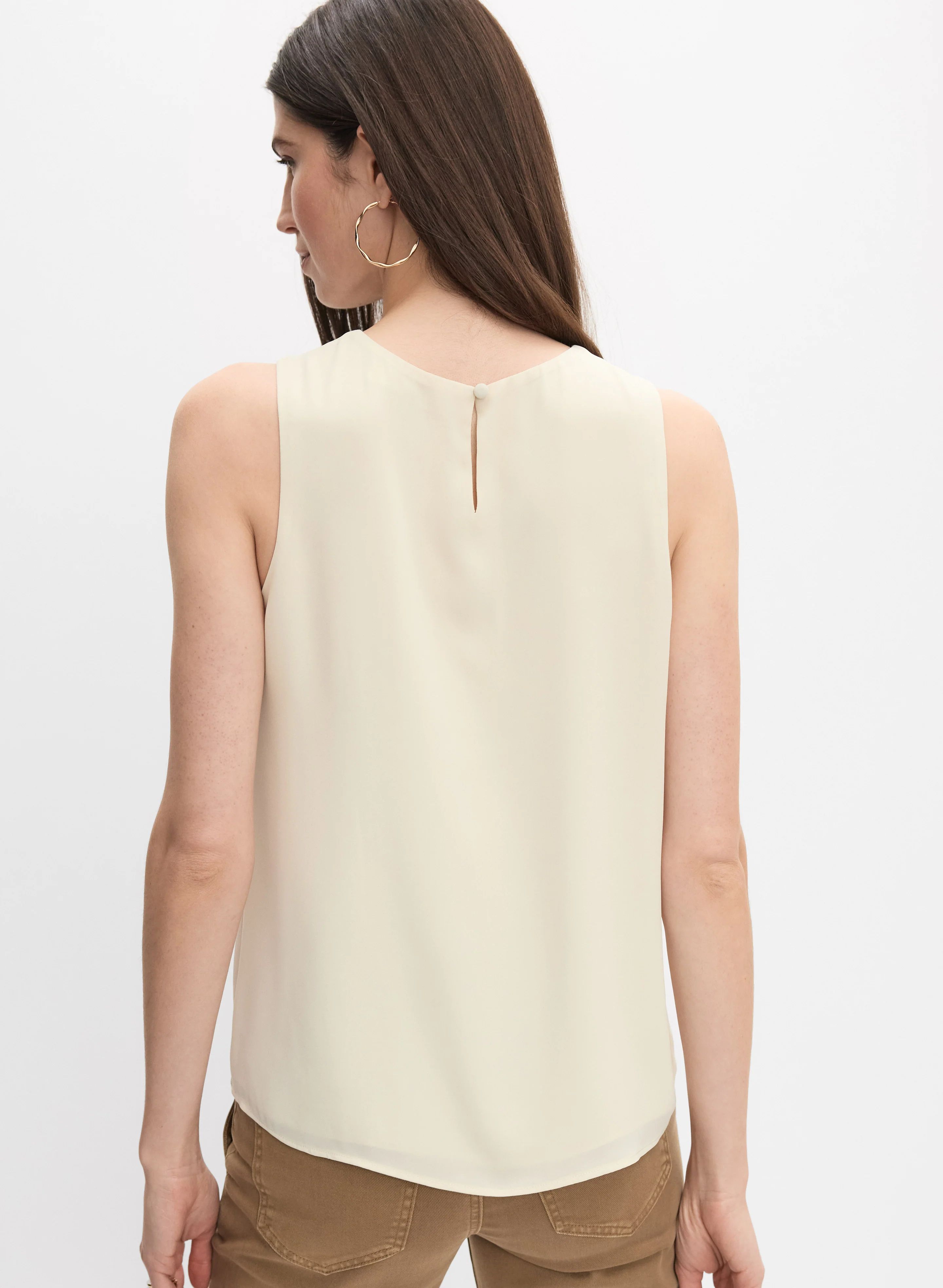 Sleeveless Crepe Blouse - Image 4