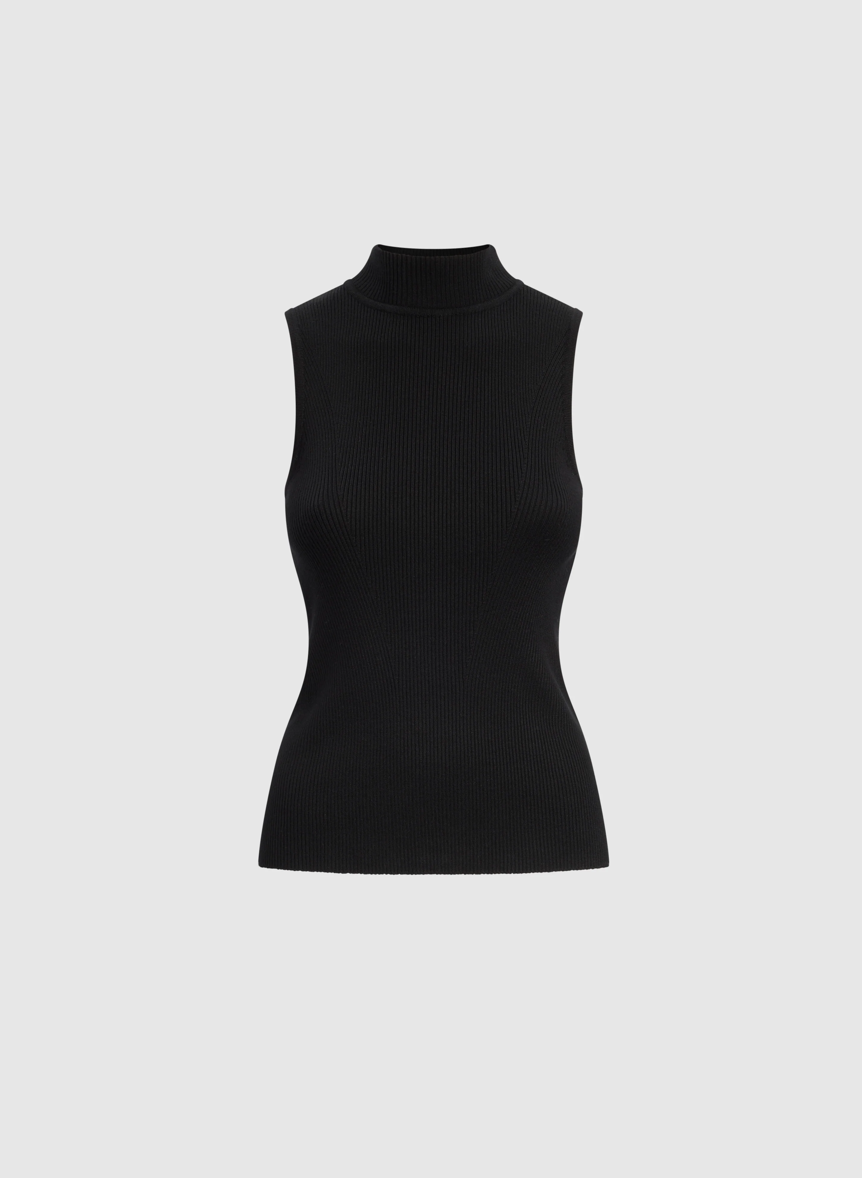Sleeveless Mock Neck Sweater - Image 6