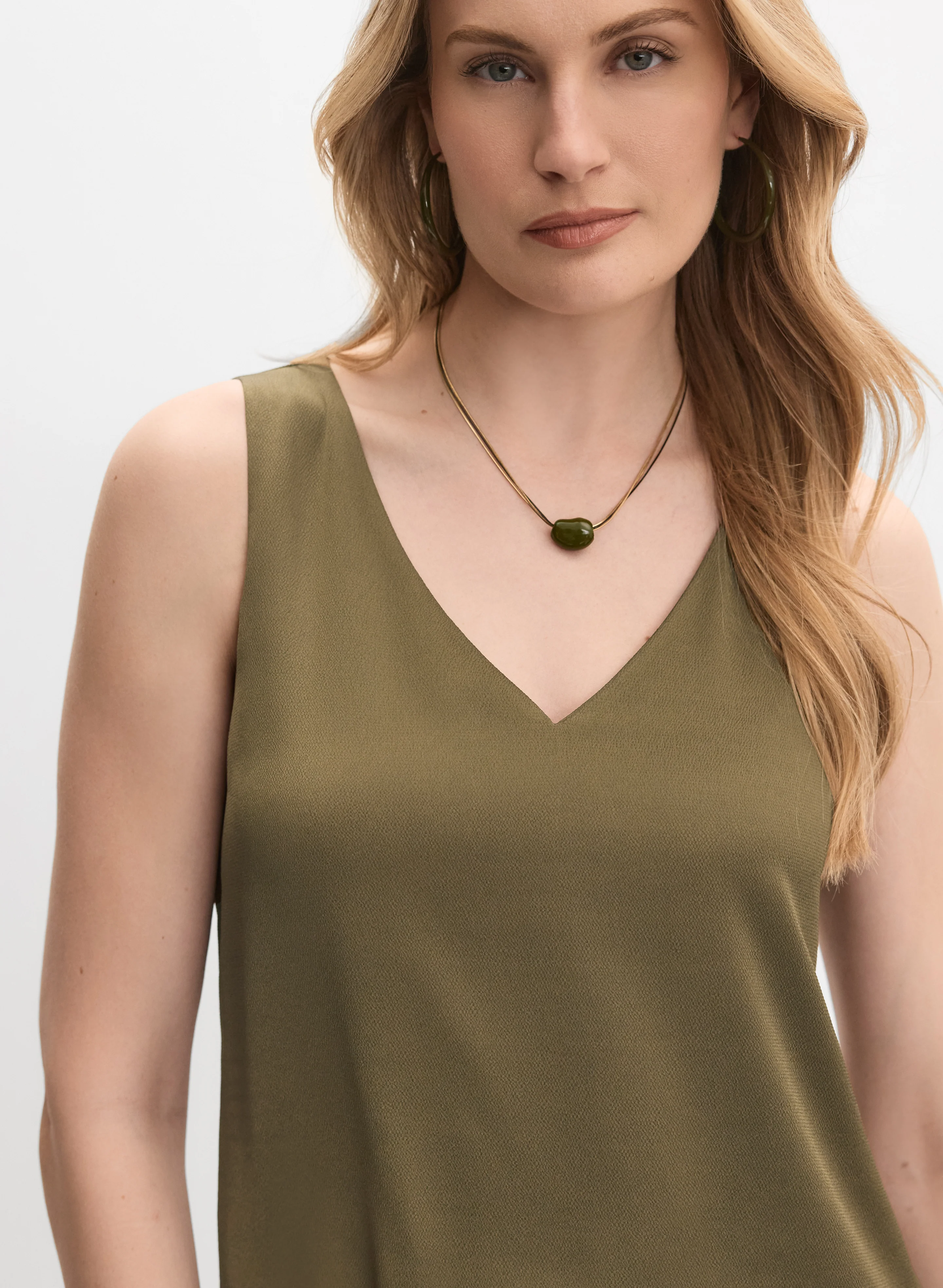 Sleeveless Satin Blouse - Image 2
