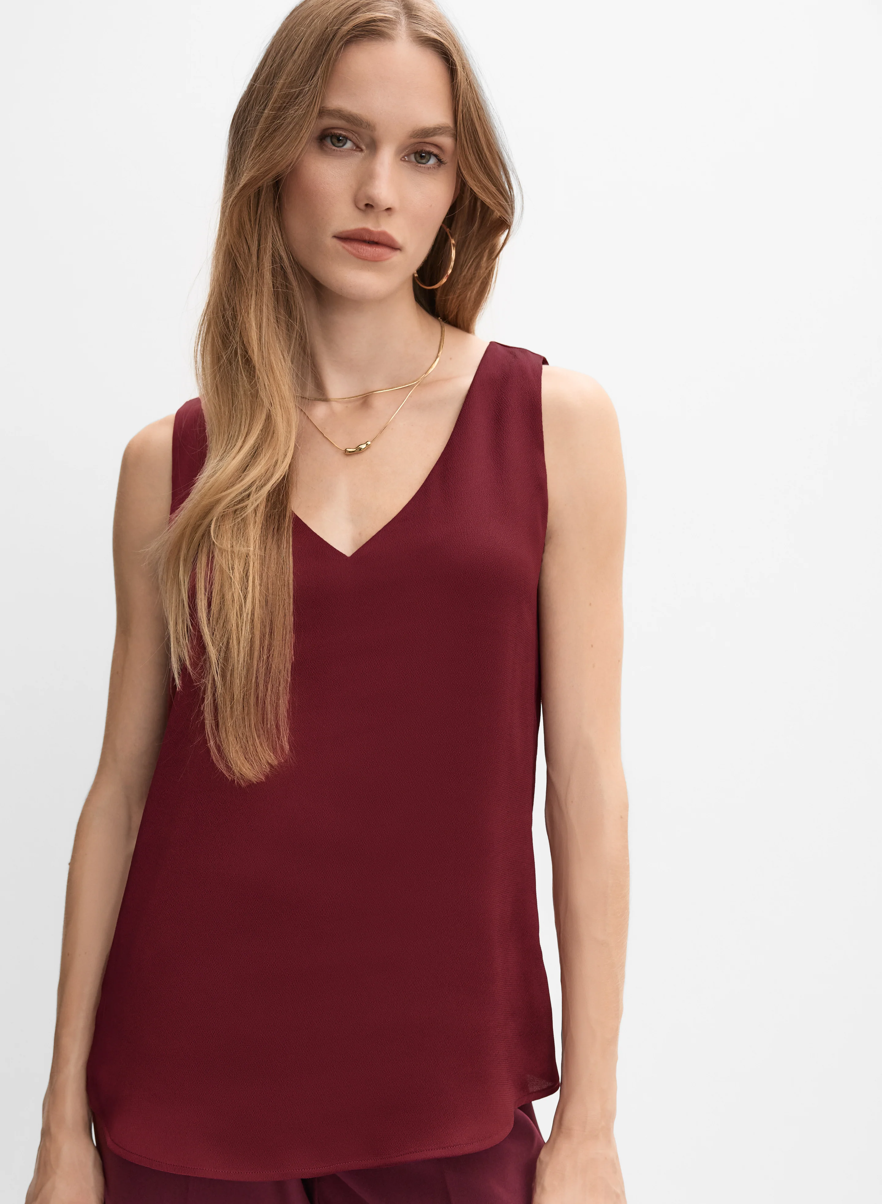 Sleeveless Satin Blouse - Image 5