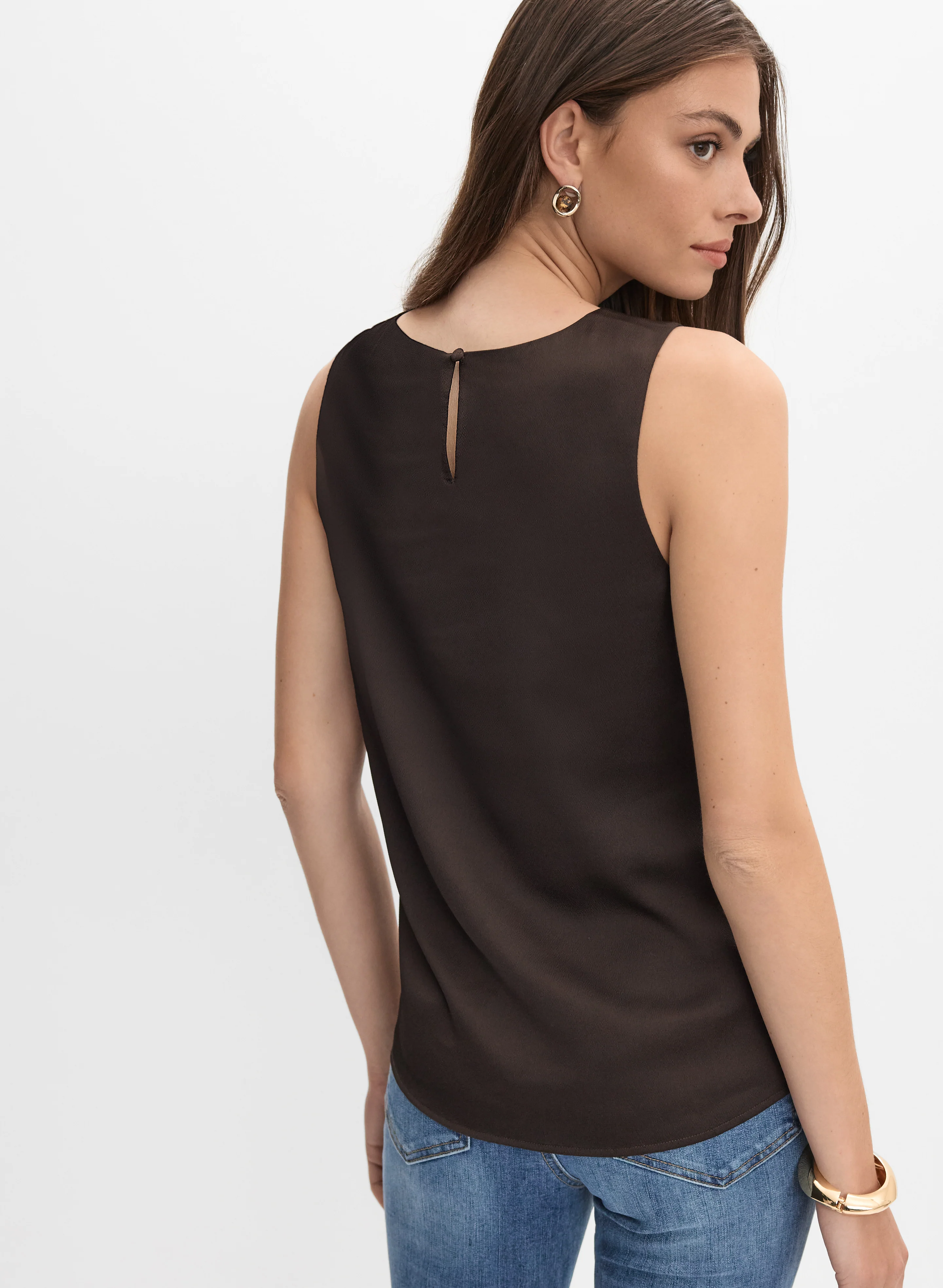 Sleeveless Satin Blouse - Image 4