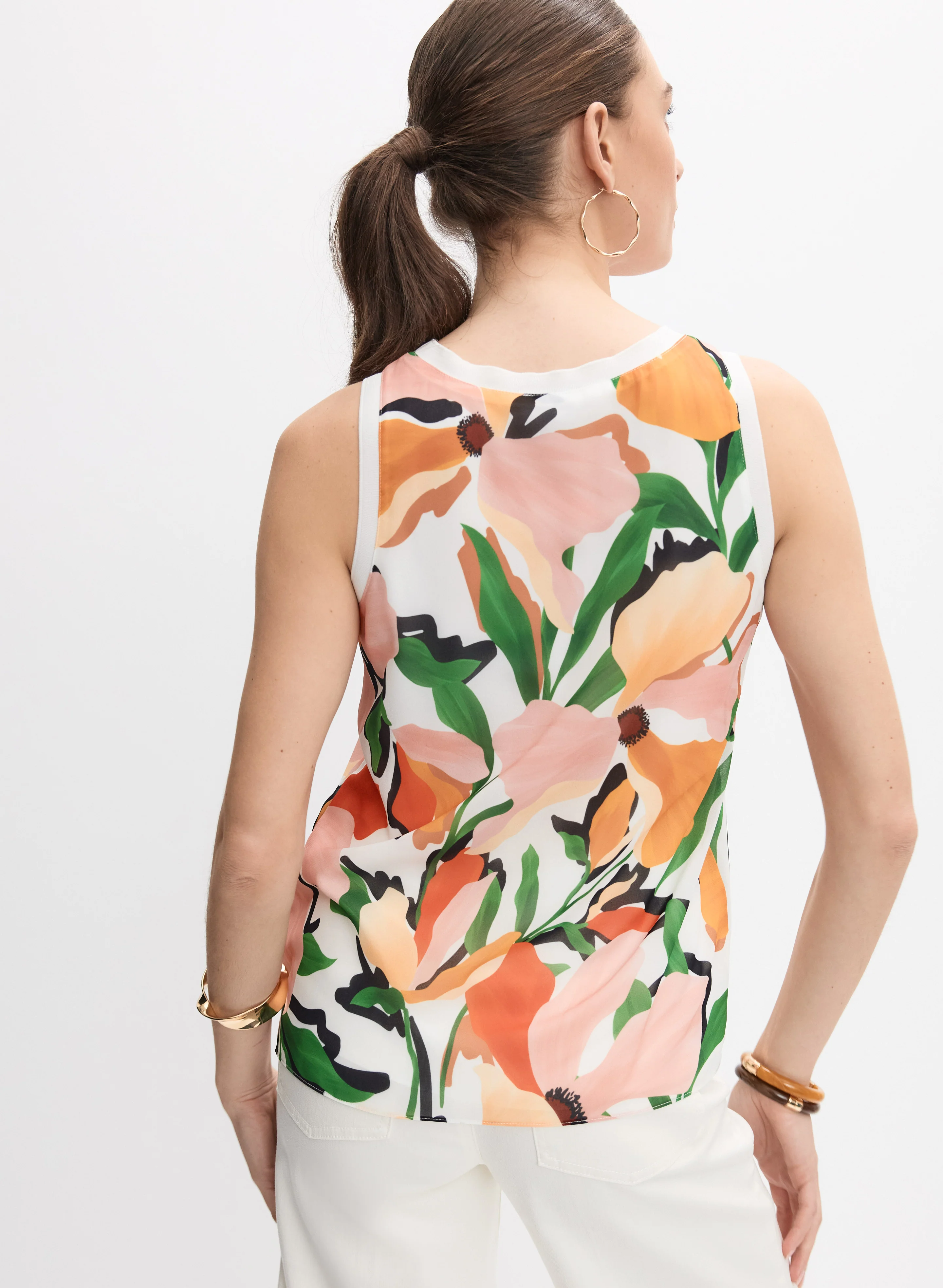Sleeveless Tropical Blouse - Image 4
