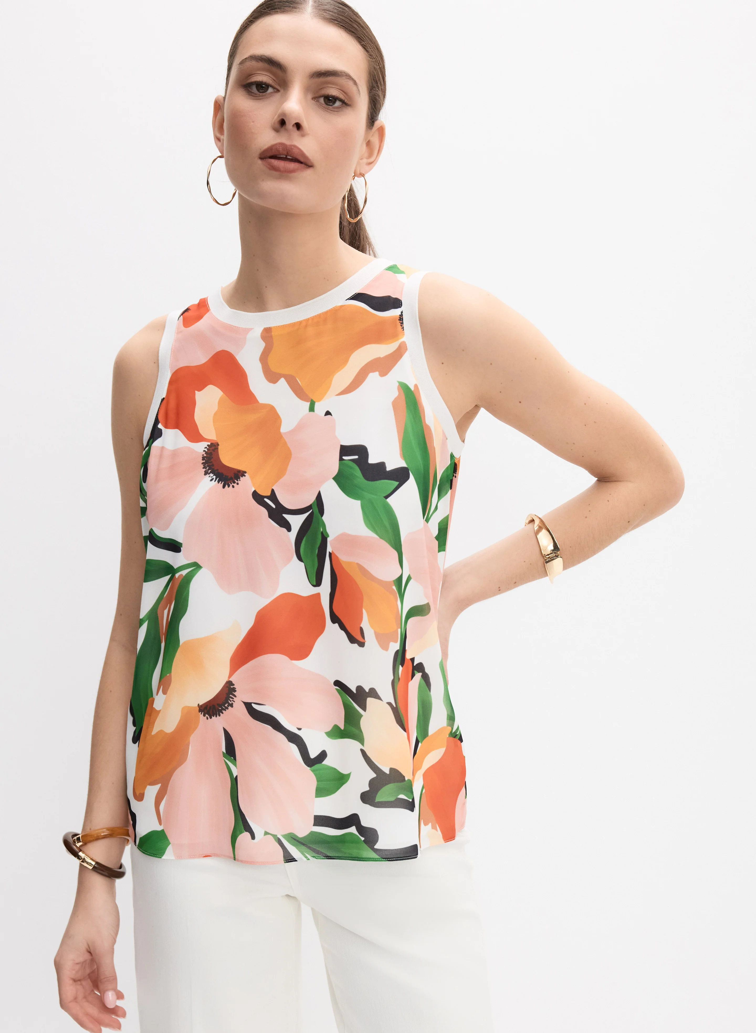Sleeveless Tropical Blouse - Image 5