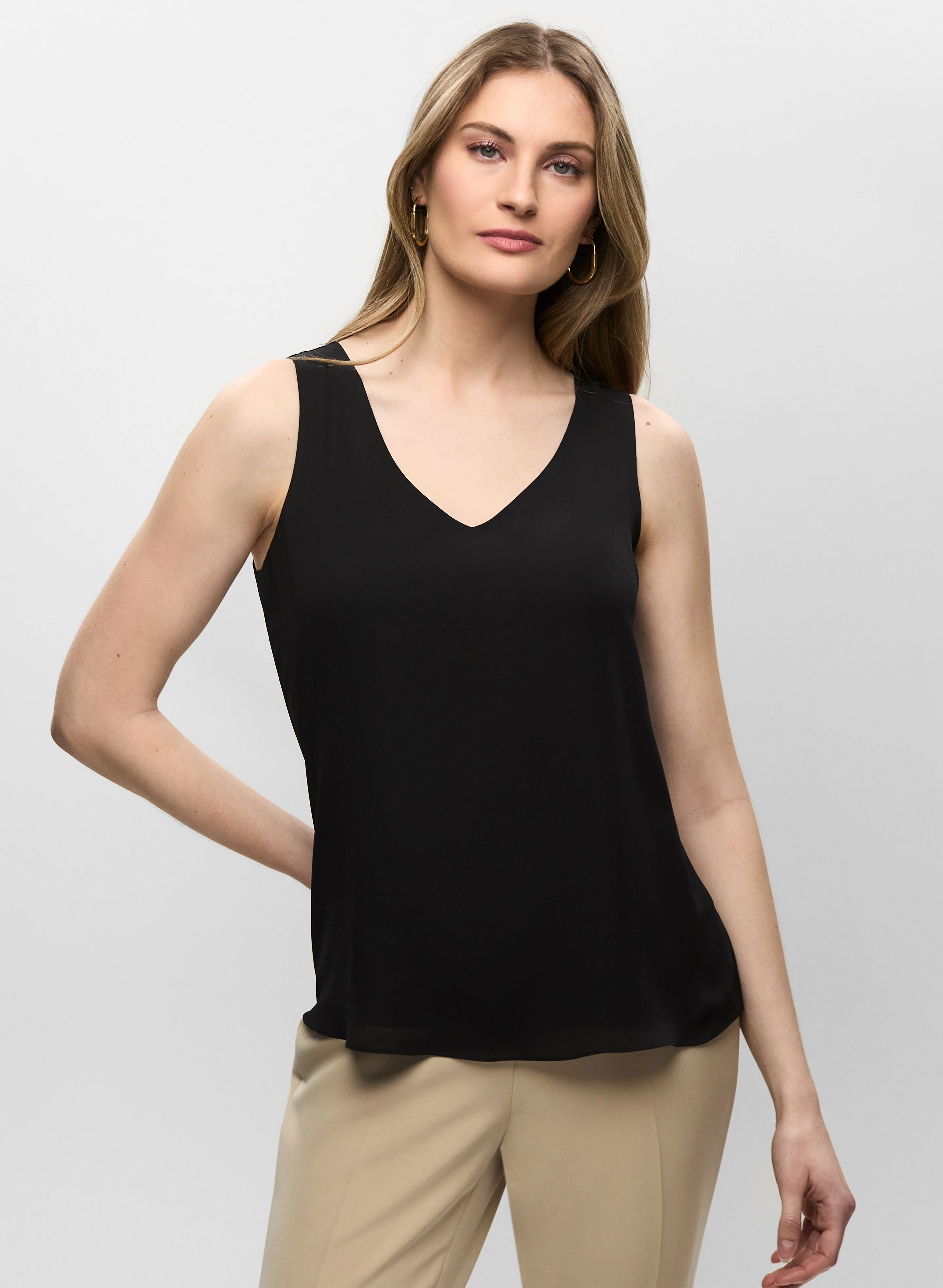 Essential Sleeveless V-Neck Blouse - Image 5
