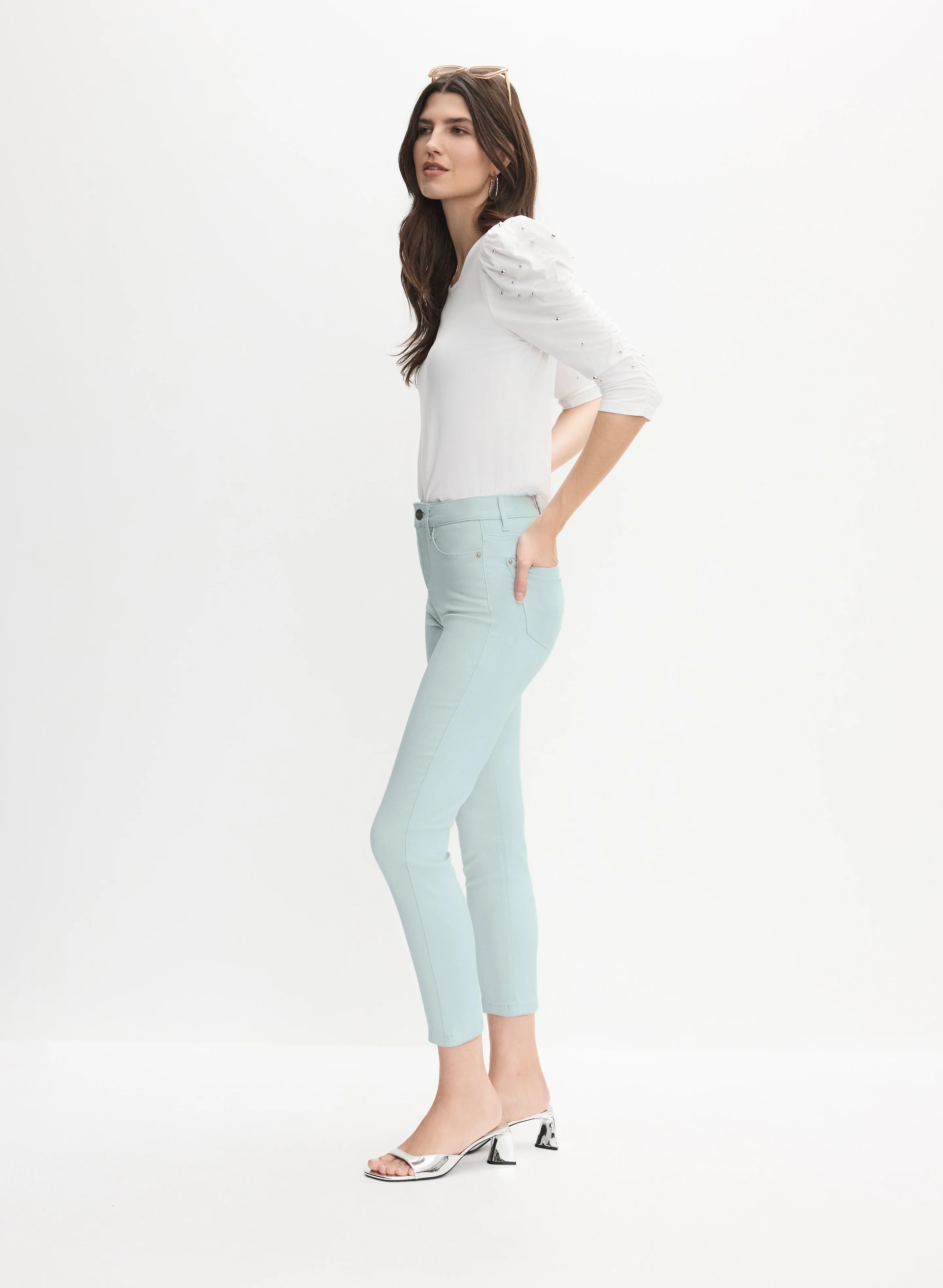 Slim-Leg Denim Capris - Image 5