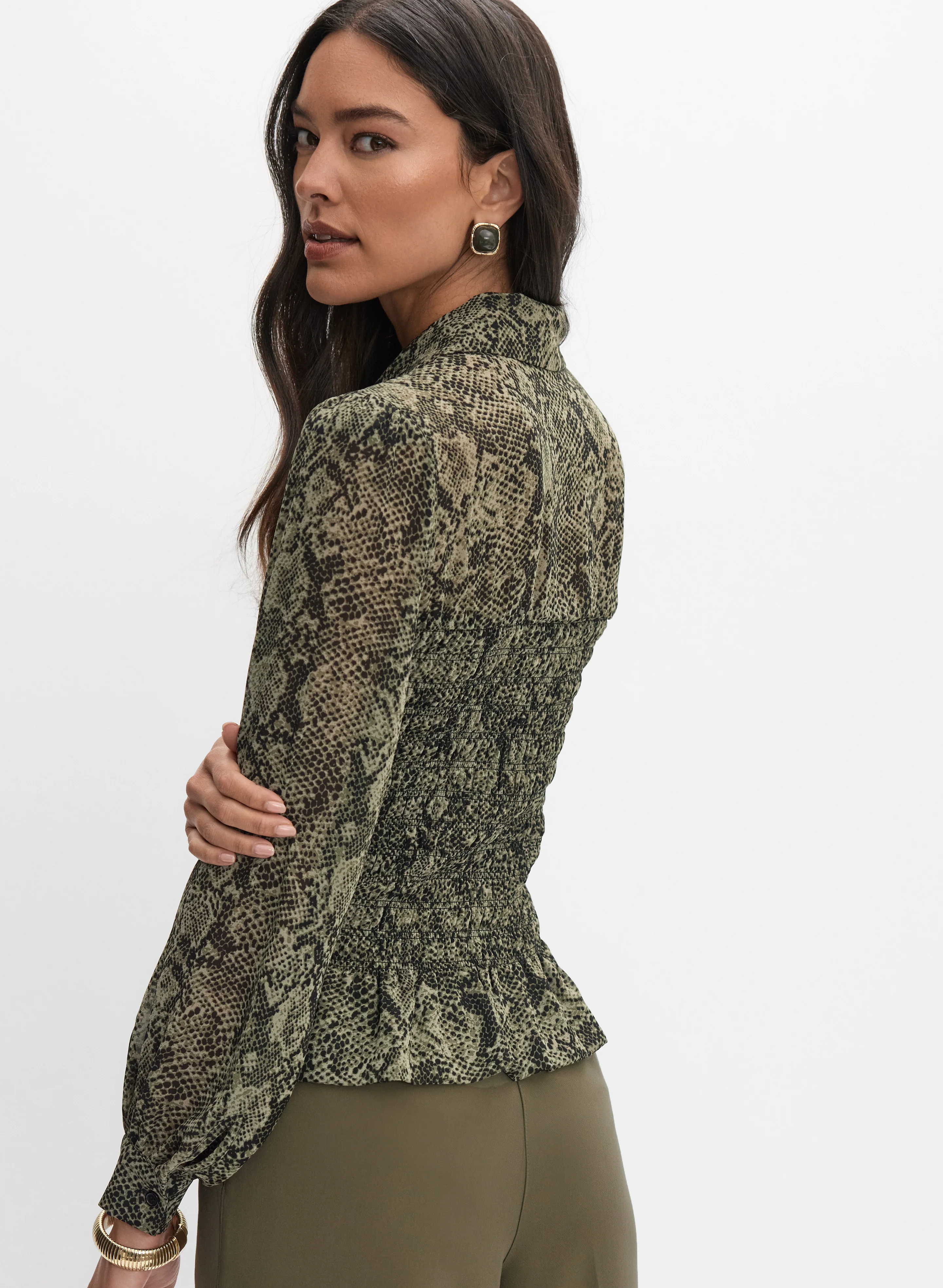 Snakeskin Print Blouse - Image 4