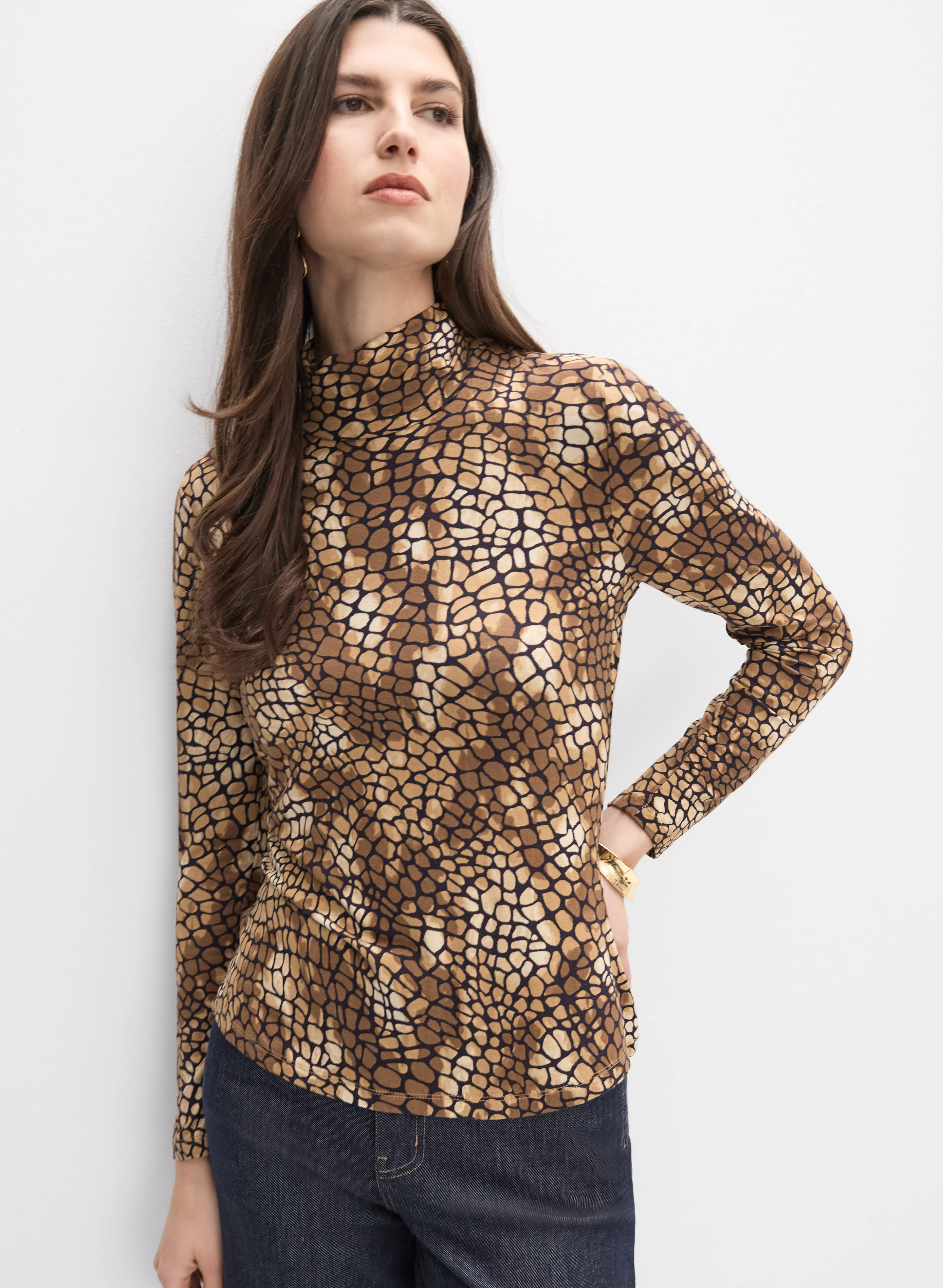 Snakeskin Print Top - Image 5