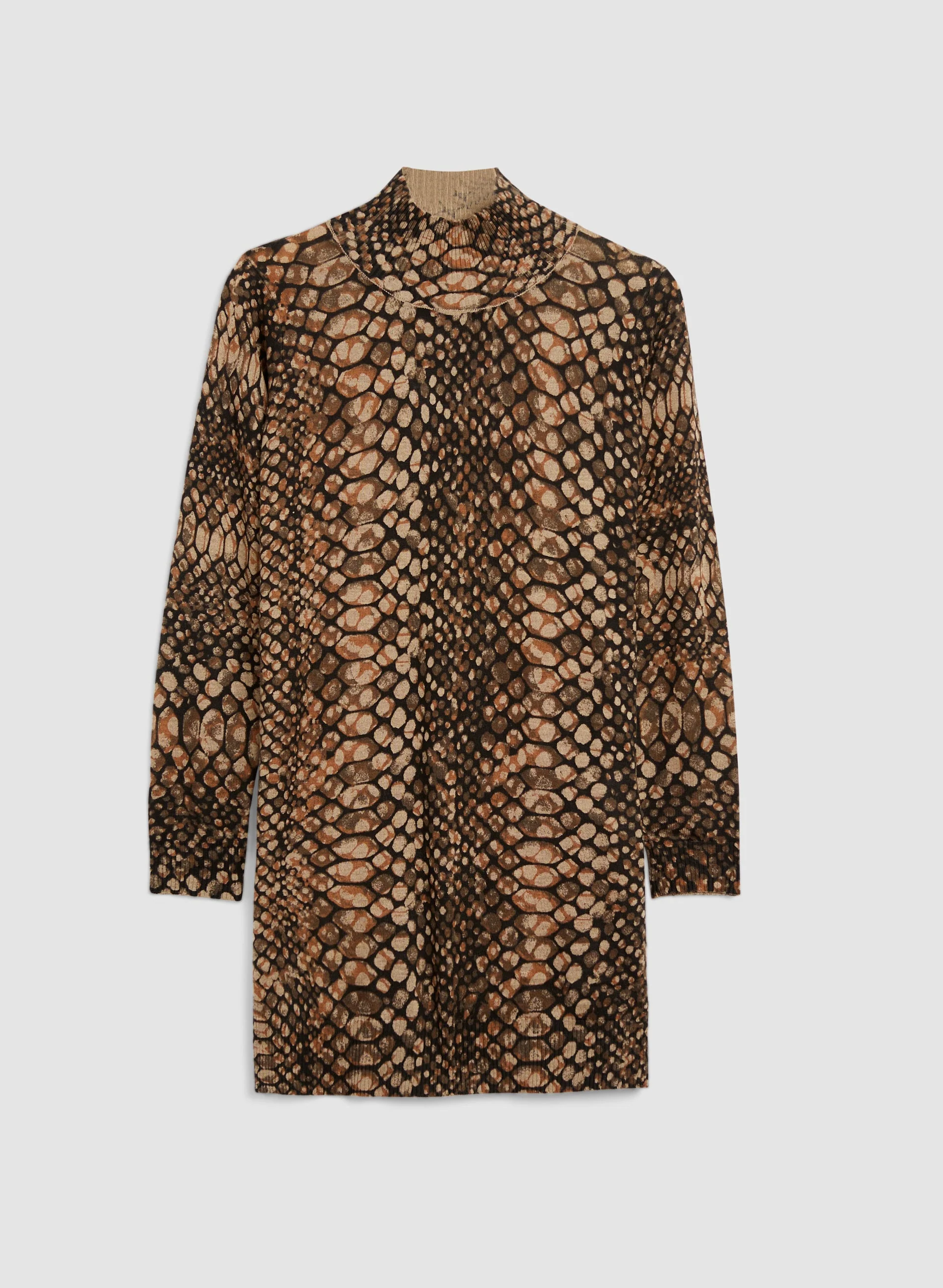 Snakeskin Print Tunic Sweater - Image 5