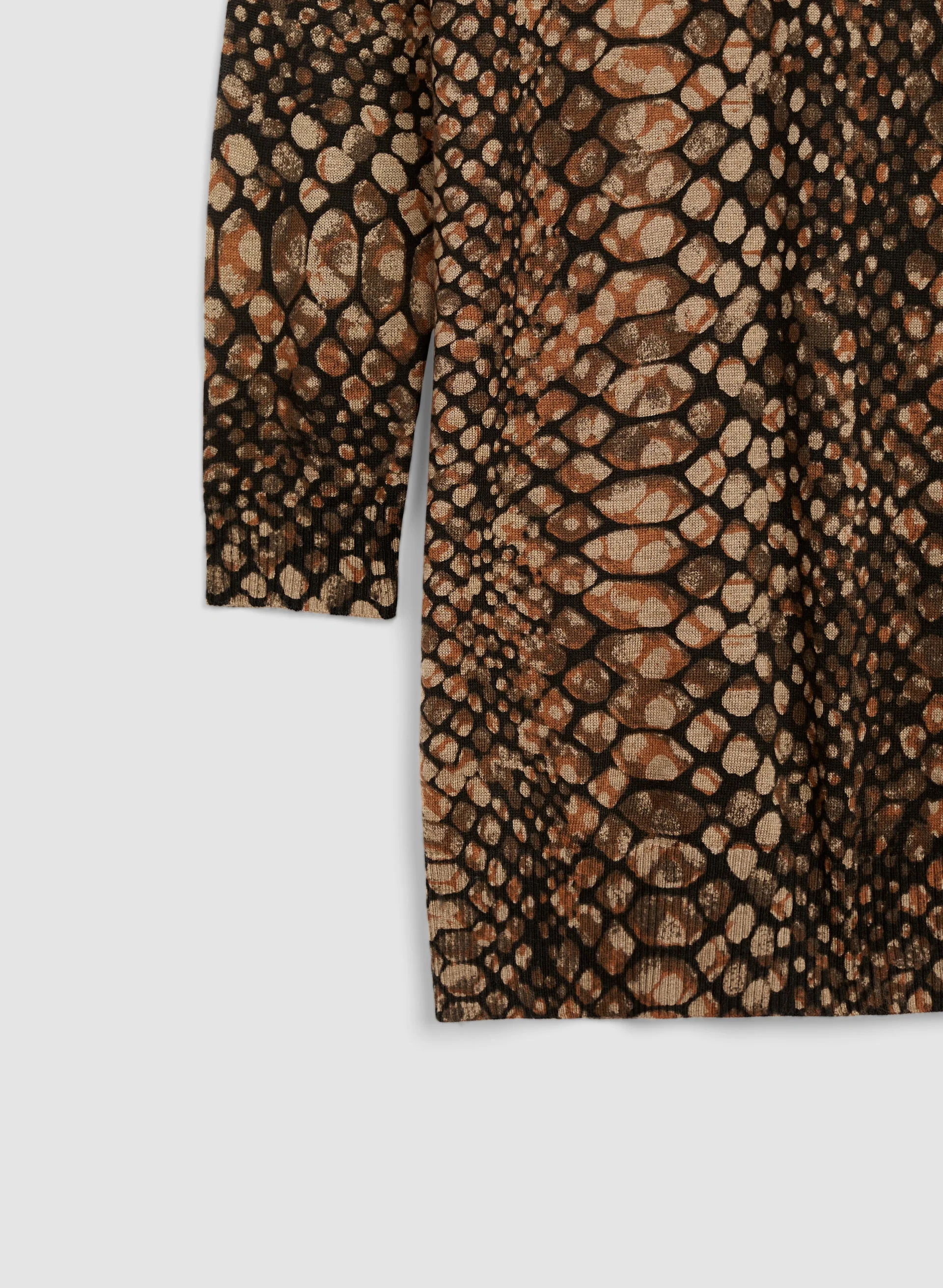 Snakeskin Print Tunic Sweater - Image 7